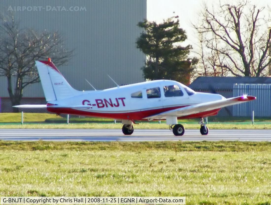 G-BNJT, 1981 Piper PA-28-161 Cherokee Warrior II C/N 28-8116184, departing from Hawarden