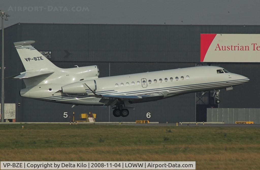 VP-BZE, 2007 Dassault Falcon 7X C/N 14, Stork Ltd / Flying Lion   Falcon 7X