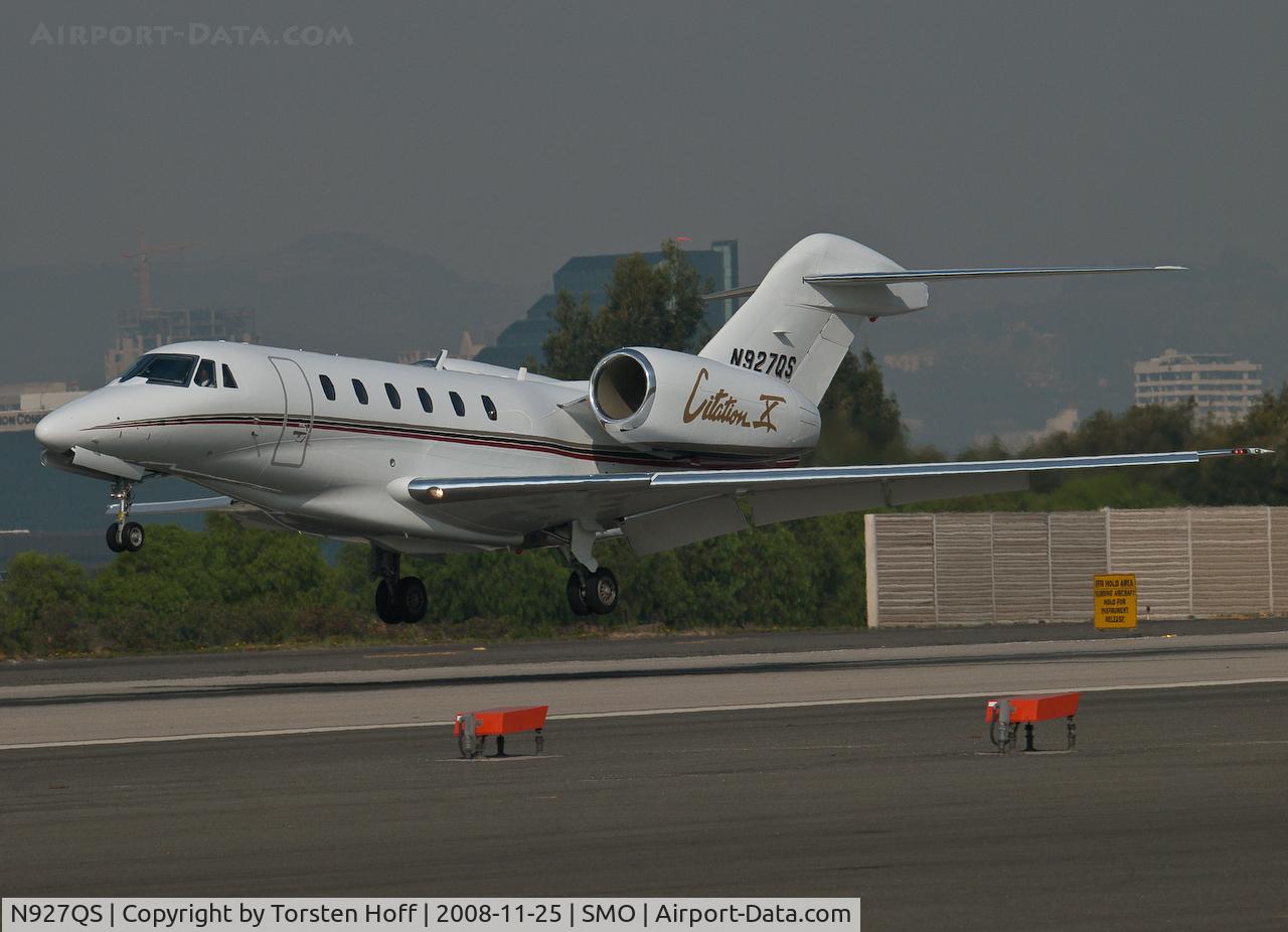 N927QS, 2008 Cessna 750 Citation X C/N 750-0290, N927QS arriving on RWY 21