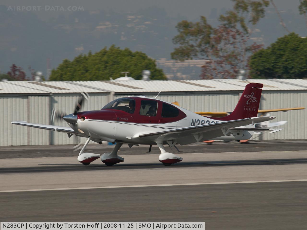 N283CP, 2008 Cirrus SR22 C/N 3224, N283CP arriving on RWY 21