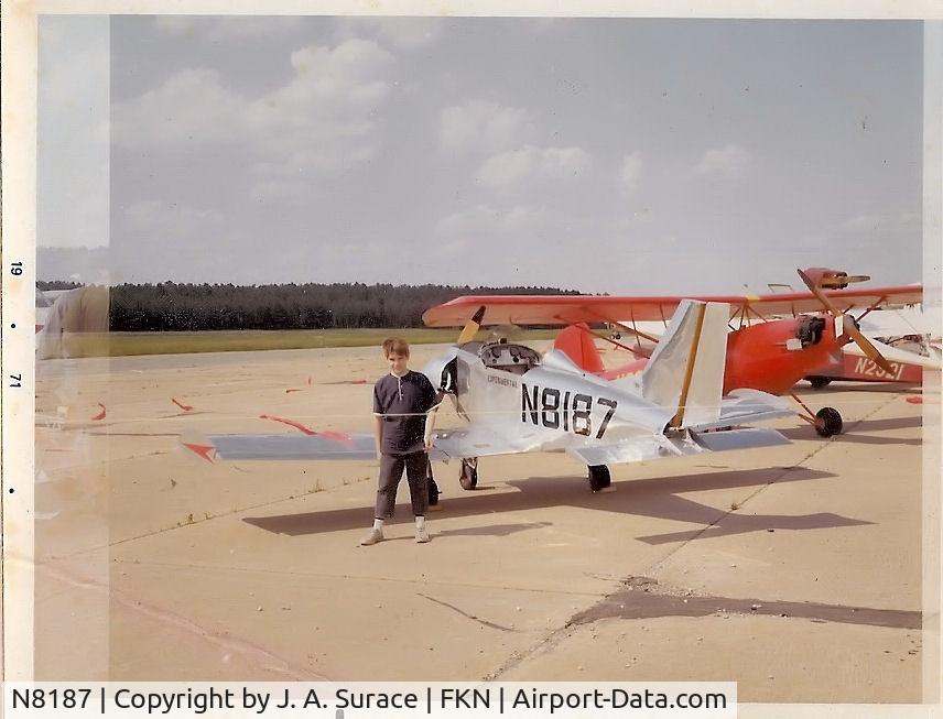 N8187, 1971 Parker Jeanie's Teenie C/N 1 (N8187), Air show from Frankling VA in the early seventies.