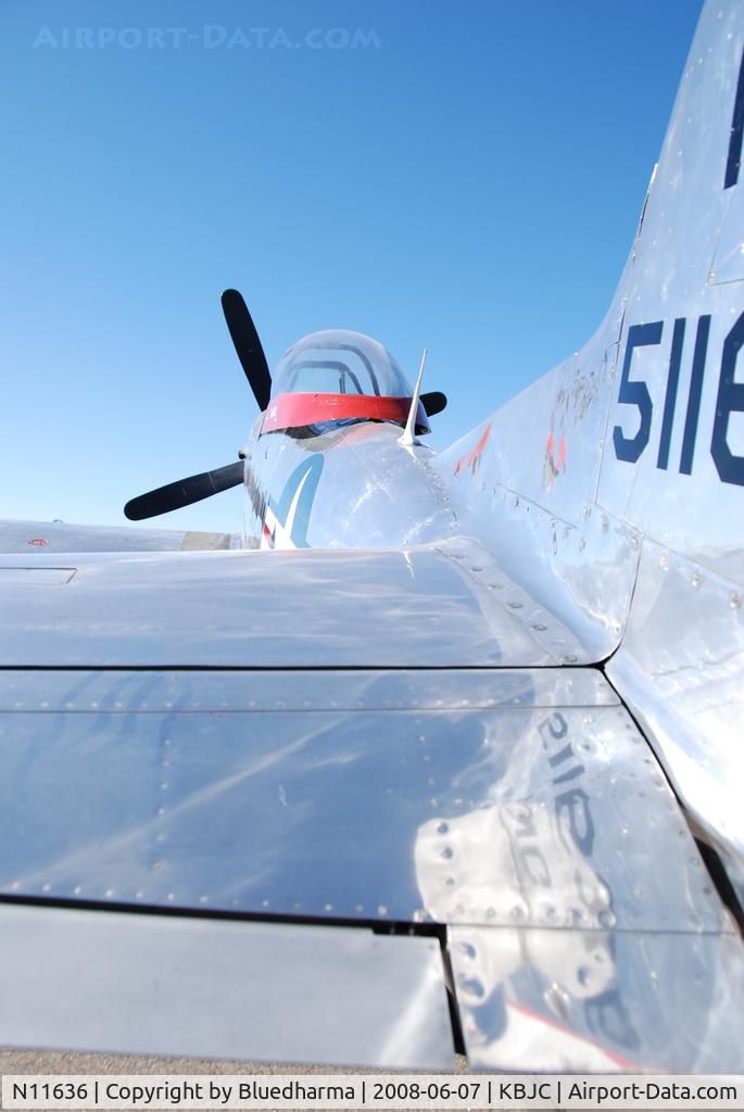 N11636, 1945 North American P-51D Mustang C/N 45-11636N, 'Stang Evil on display at KBJC open house.
