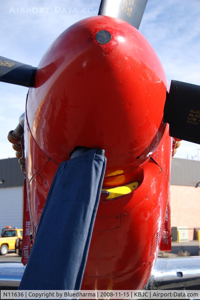 N11636, 1945 North American P-51D Mustang C/N 45-11636N, 'Stang Evil on display at Salute to Veteran's 2008 event at Broomfield Colorado.