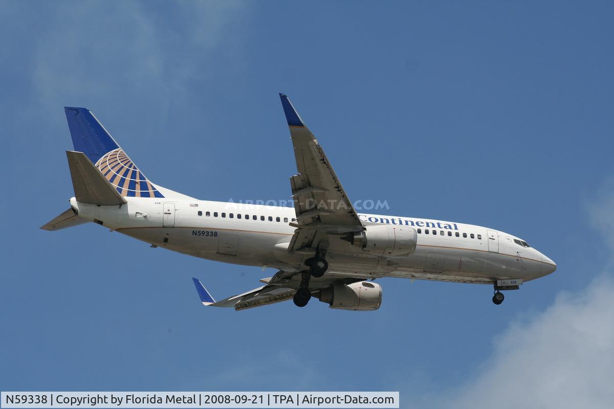 N59338, 1987 Boeing 737-3TO C/N 23576, Continental 737-300