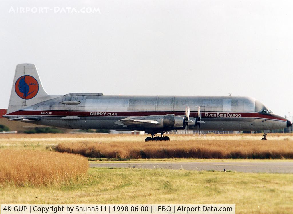 4K-GUP, 1969 Canadair CL-44-0 Skymonster C/N 16, Ready for take off rwy 33R... I have seen it just one time and it was a terrible experience :-)