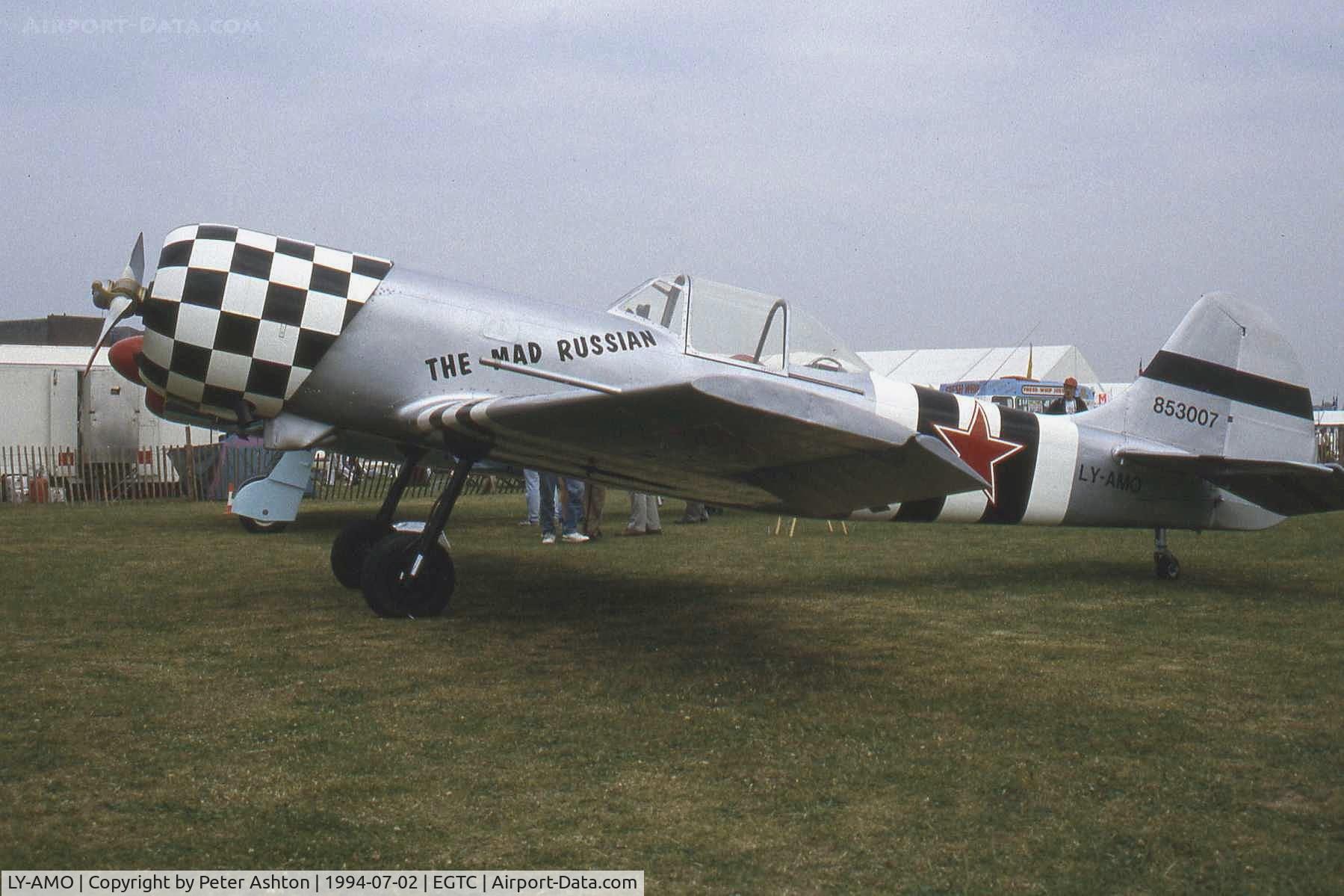 LY-AMO, 1985 Yakovlev Yak-50 C/N 853007, Yak 50. PFA Rally 1994