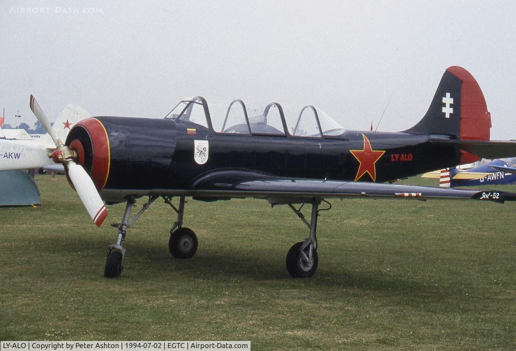 LY-ALO, 1984 Yakovlev Yak-52 C/N 844815, Yak 52. PFA Rally 1994