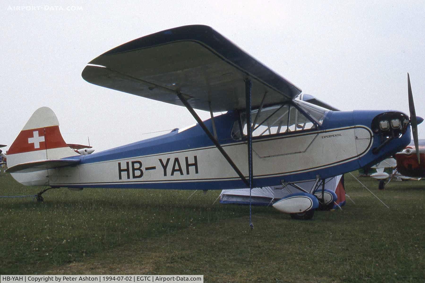 HB-YAH, 1938 Luton LA-5A Major C/N LA5/1, Luton LA-5 Major. PFA Rally 1994