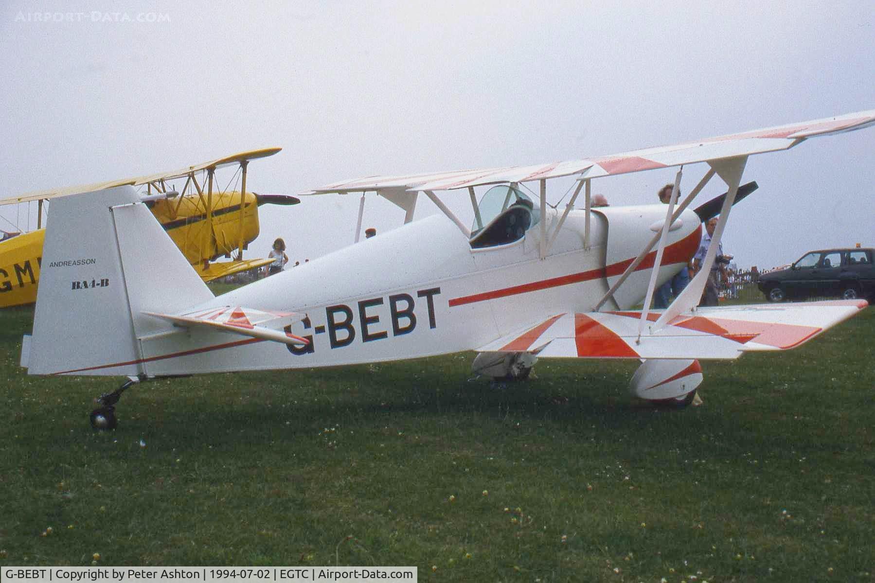 G-BEBT, 1993 Andreasson BA-4B C/N PFA 038-10158, PFA Rally 1994