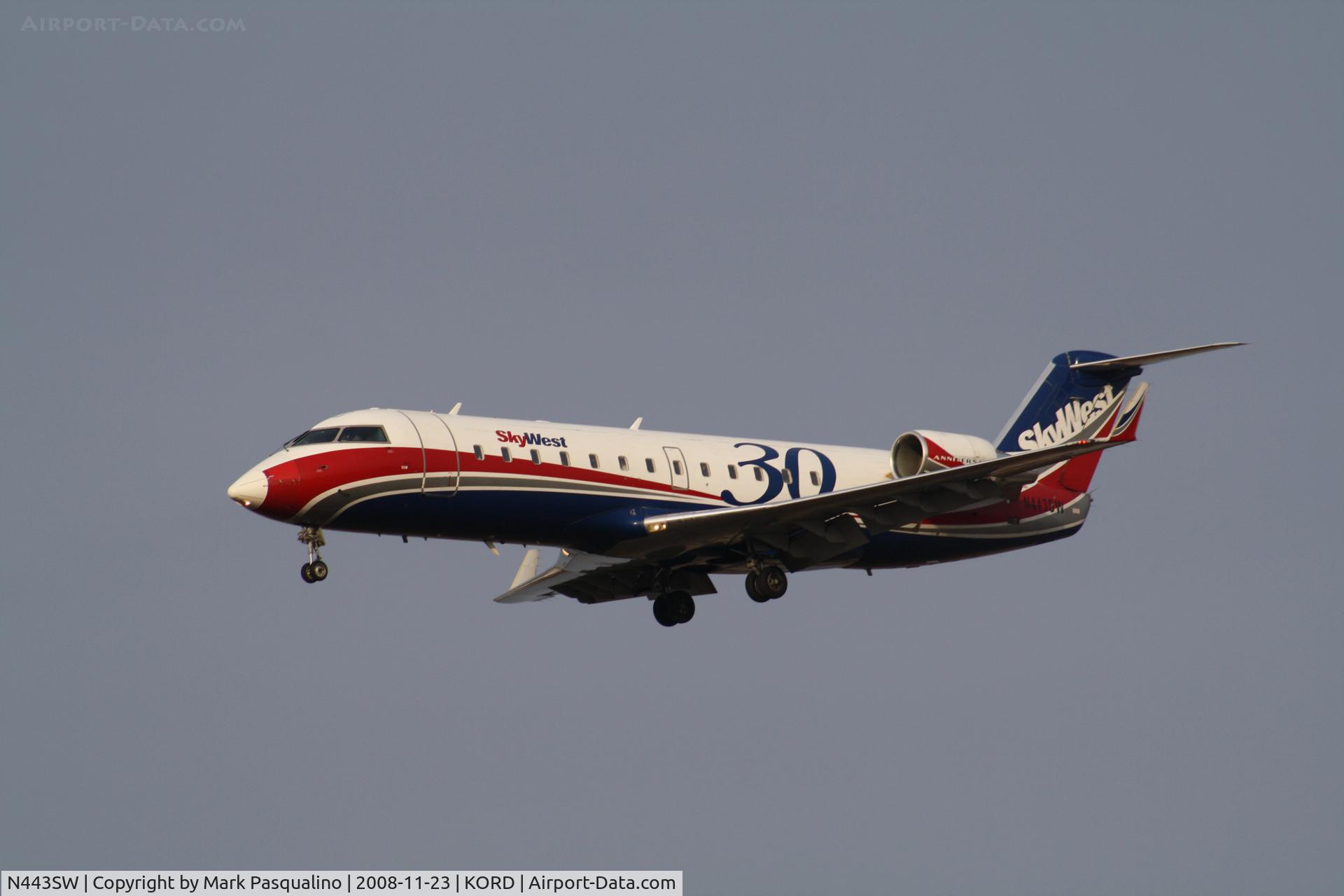 N443SW, 2002 Bombardier CRJ-200LR (CL-600-2B19) C/N 7638, CL-600-2B19