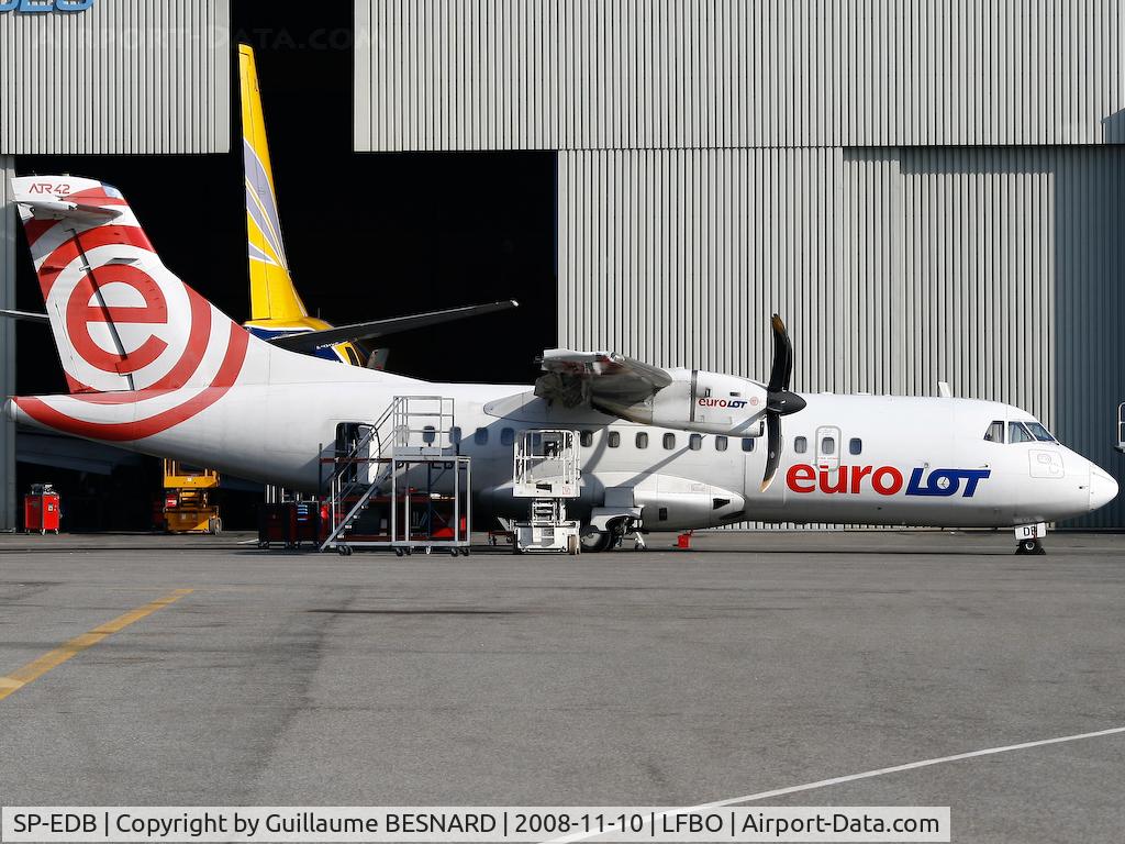 SP-EDB, 1996 ATR 42-500 C/N 522, At maintenance at Latécoère