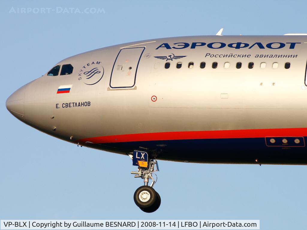 VP-BLX, 2008 Airbus A330-243 C/N 963, Close-up landing 32L