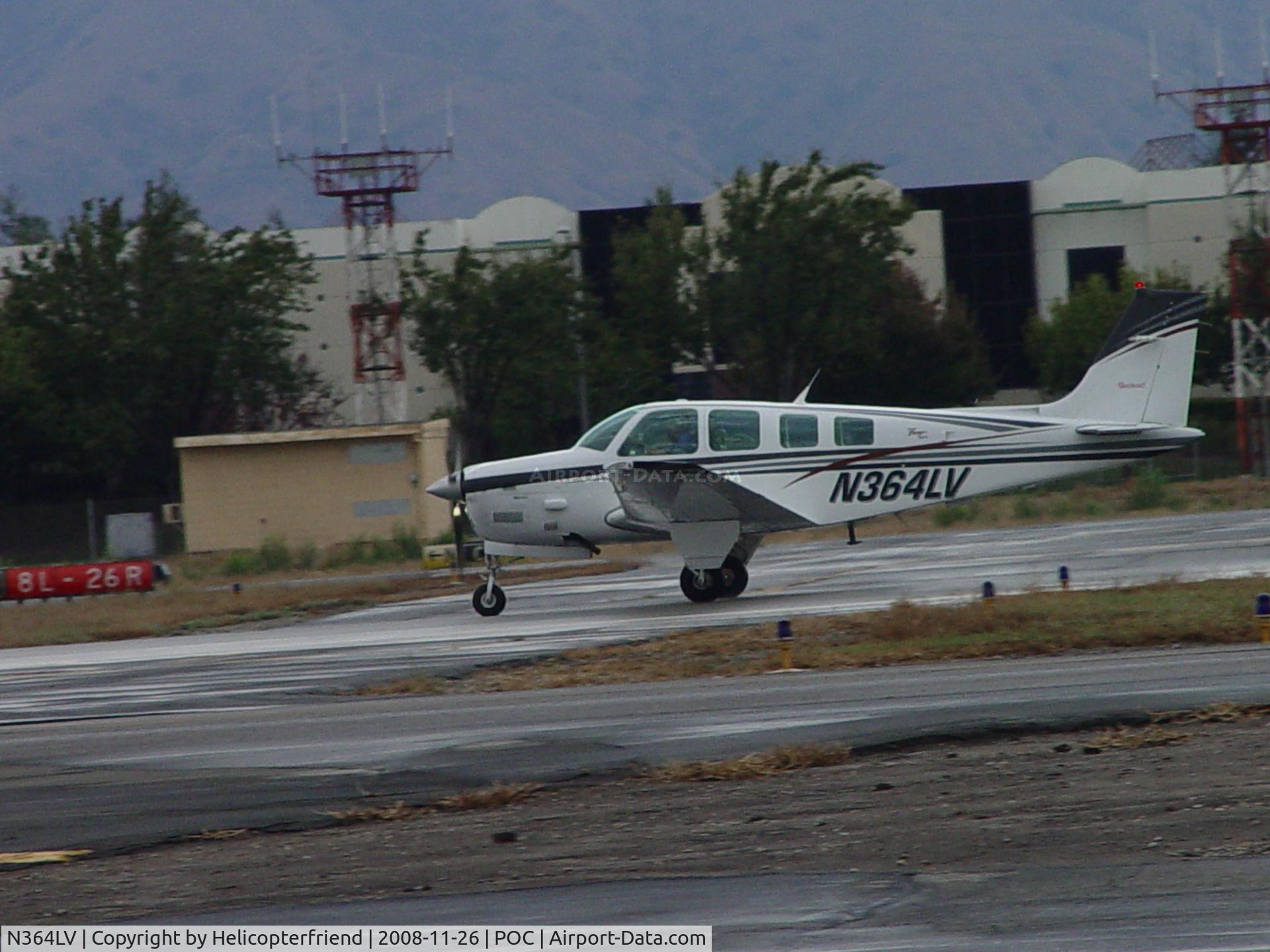 N364LV, 1998 Beech B36TC Bonanza C/N EA-614, Taking off after the rain at Brackett