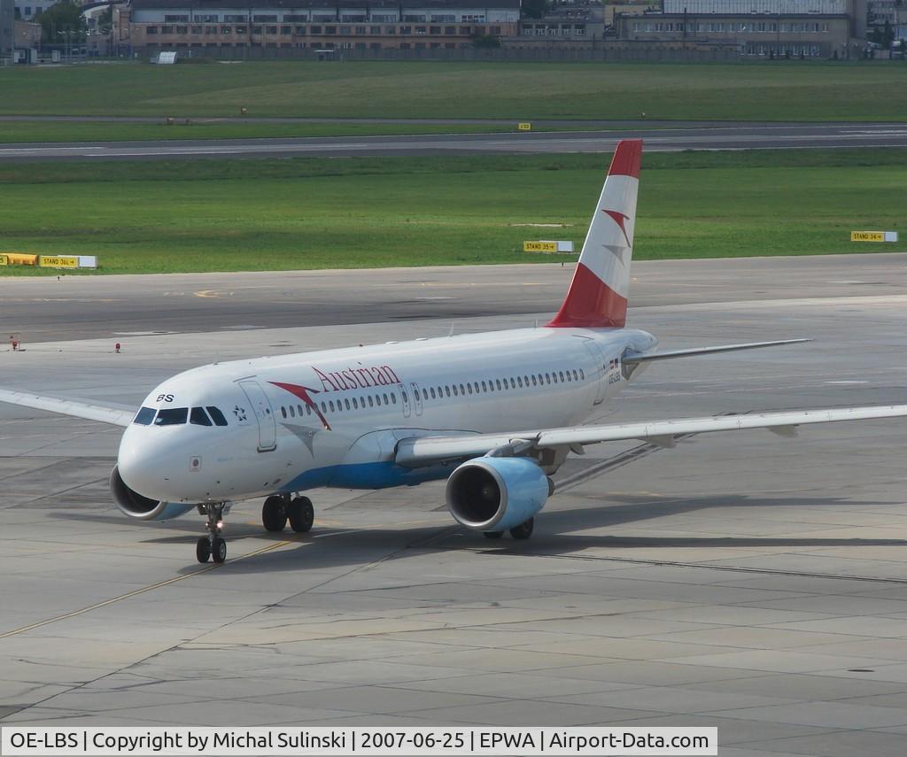 OE-LBS, 2000 Airbus A320-214 C/N 1189, A320 Austrian is unusual visitor at EPWA.