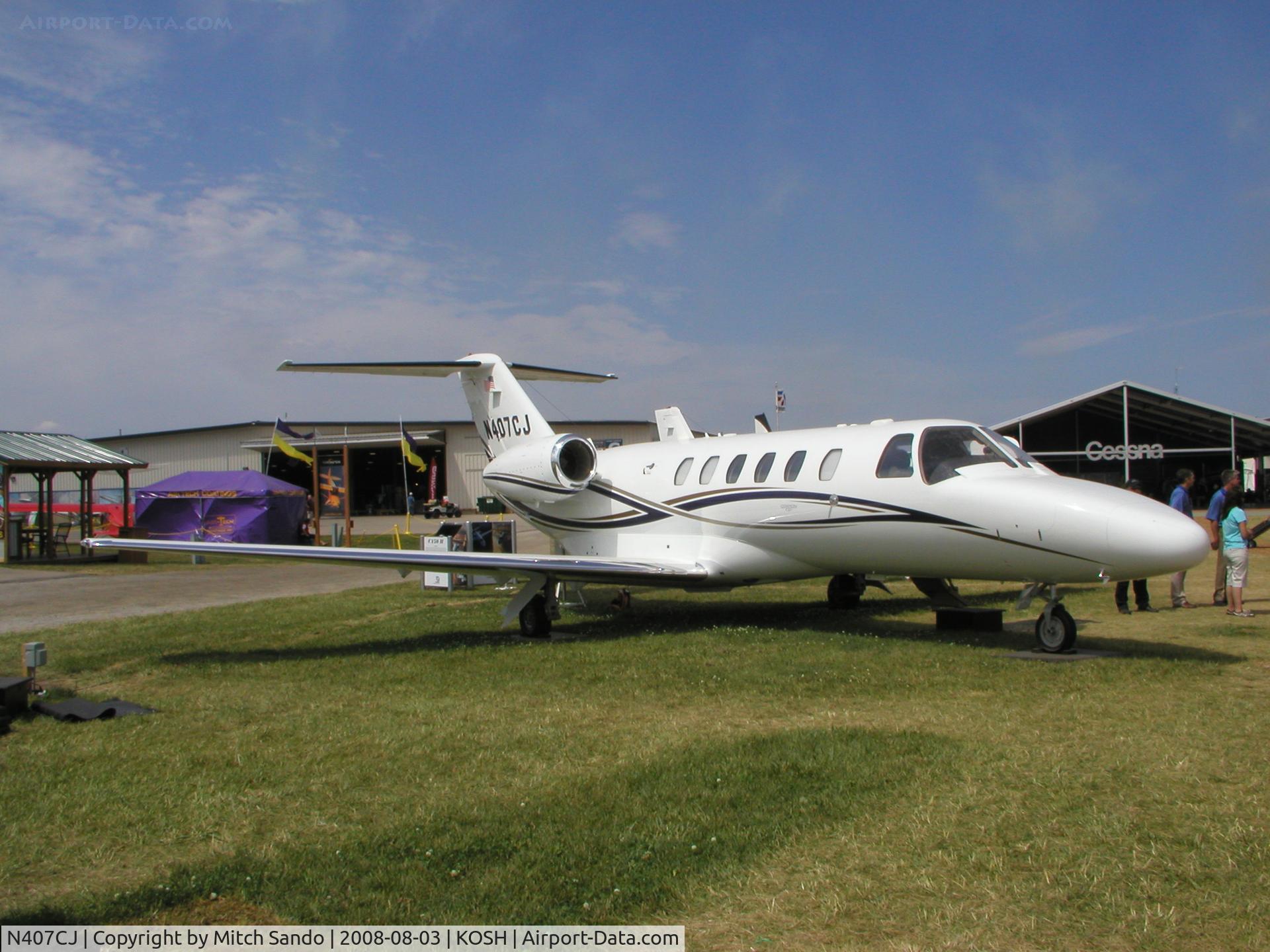 N407CJ, 2008 Cessna 525A CitationJet CJ2+ C/N 525A0407, EAA AirVenture 2008.