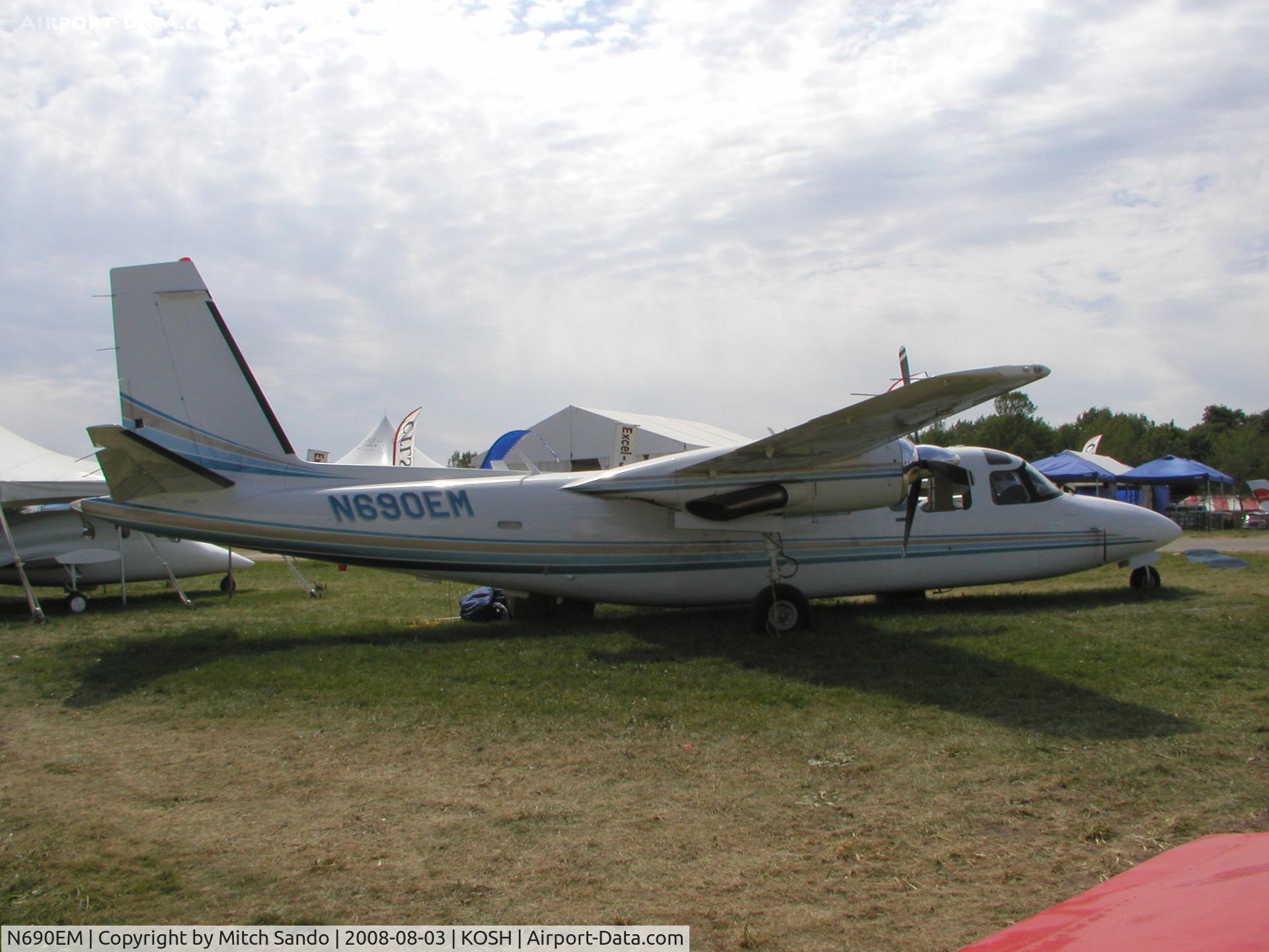 N690EM, 1973 Rockwell 690A Turbo Commander Turbo Commander C/N 11125, EAA AirVenture 2008.