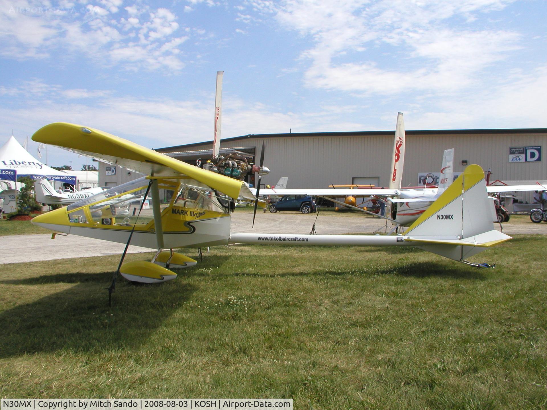 N30MX, 2007 Kolb Mk III Xtra C/N M3X6-1-00079, EAA AirVenture 2008.