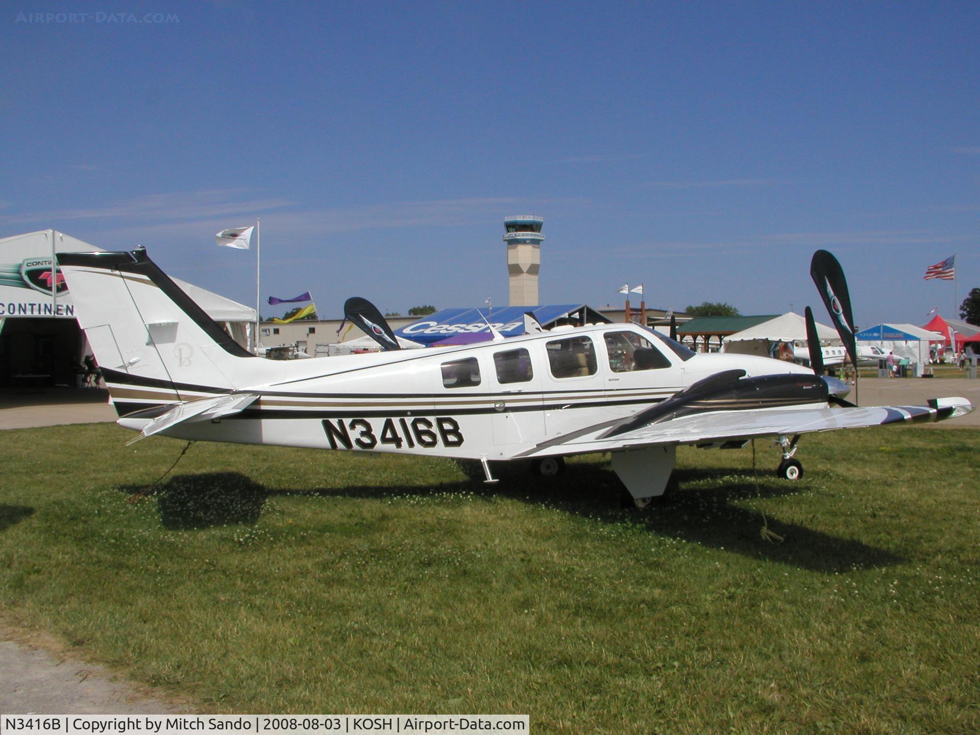 N3416B, 2008 Hawker Beechcraft Corp G58 Baron C/N TH-2216, EAA AirVenture 2008.