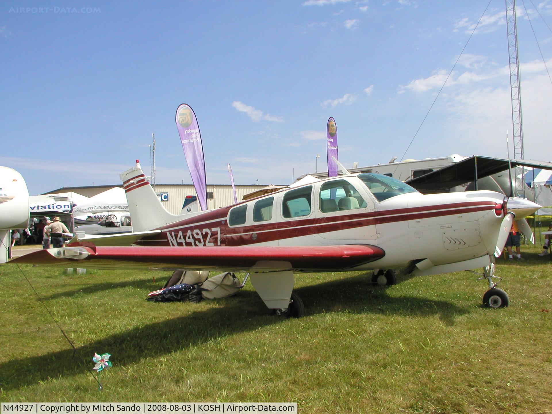 N44927, 1976 Beech A36 Bonanza 36 C/N E-913, EAA AirVenture 2008.