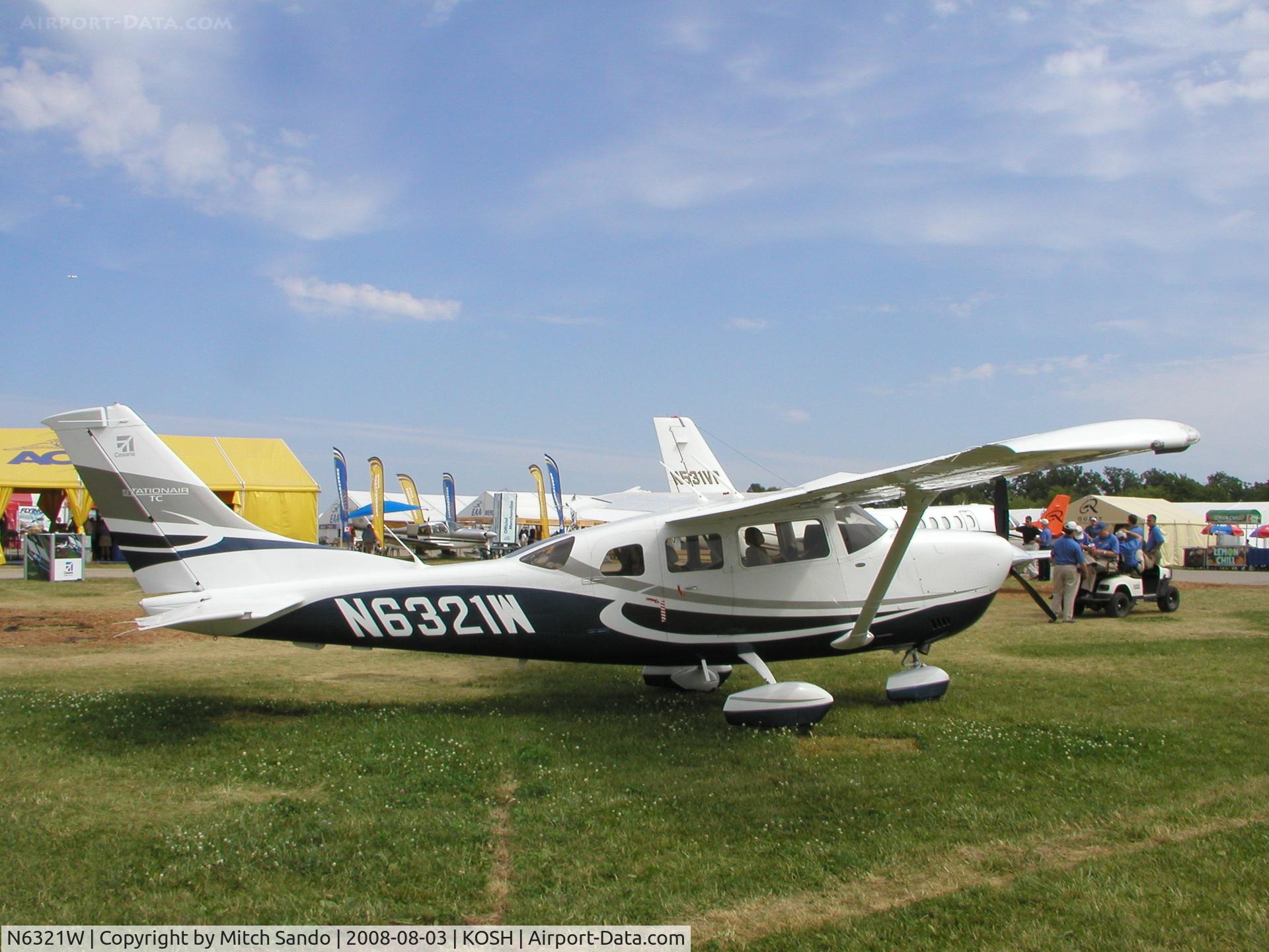 N6321W, 2008 Cessna T206H Turbo Stationair C/N T20608823, EAA AirVenture 2008.