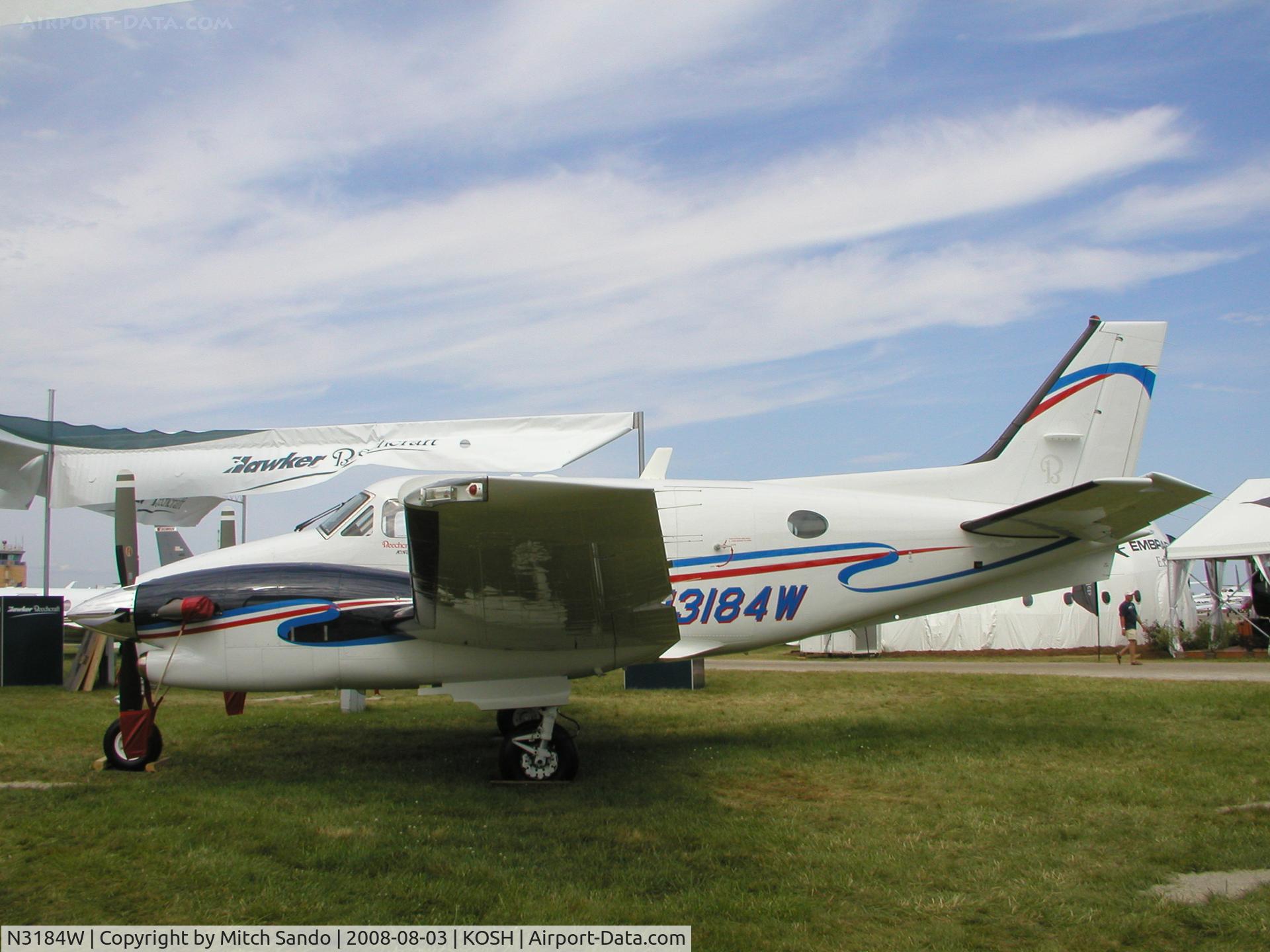 N3184W, 2008 Hawker Beechcraft C90GTI King Air C/N LJ-1884, EAA AirVenture 2008.
