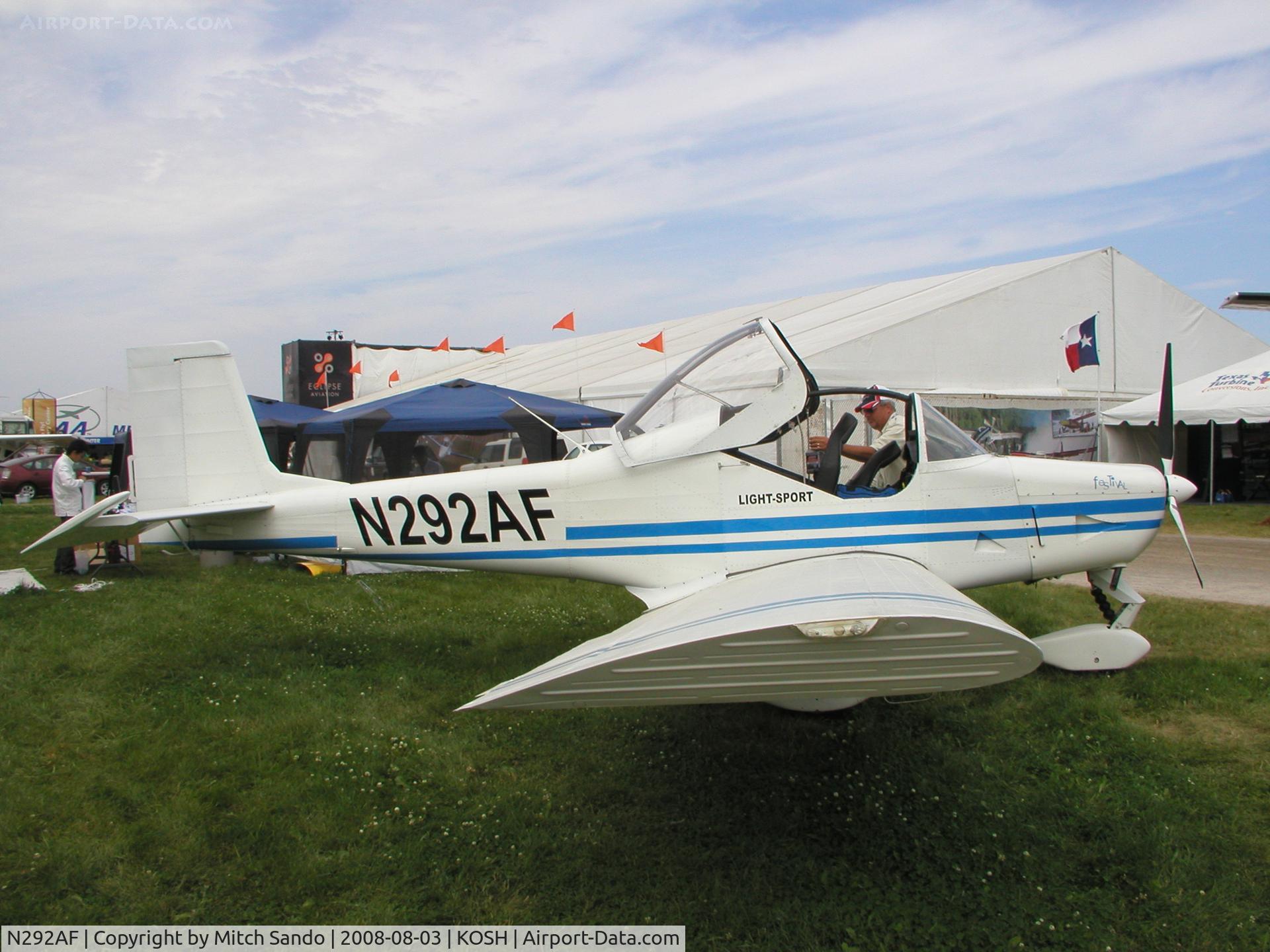 N292AF, Aerostar SA Festival R40S C/N 050309, EAA AirVenture 2008.