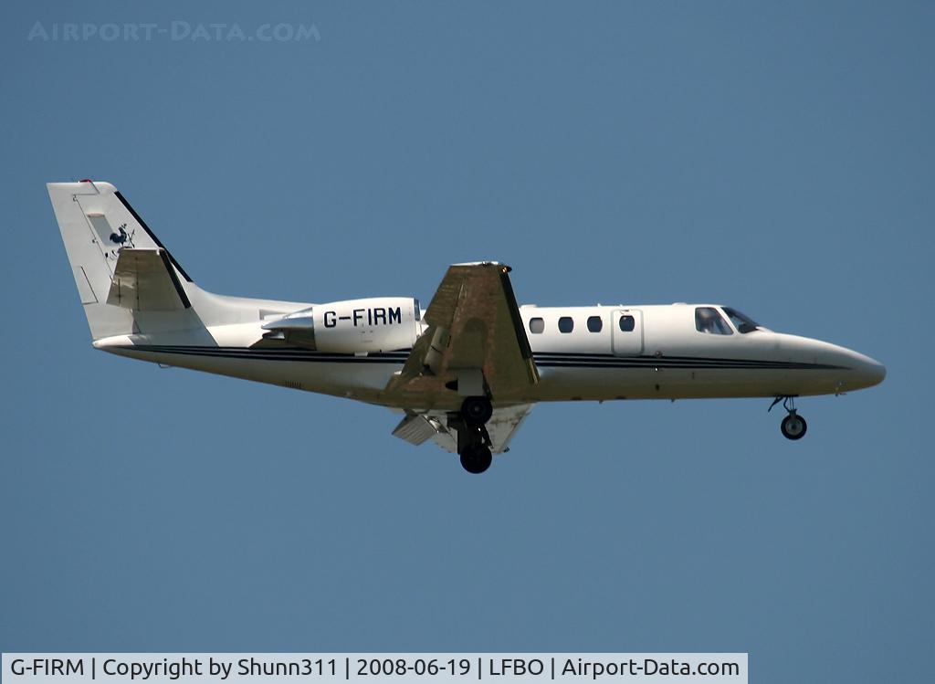 G-FIRM, 2000 Cessna 550B Citation Bravo C/N 550-0940, Landing rwy 32L...