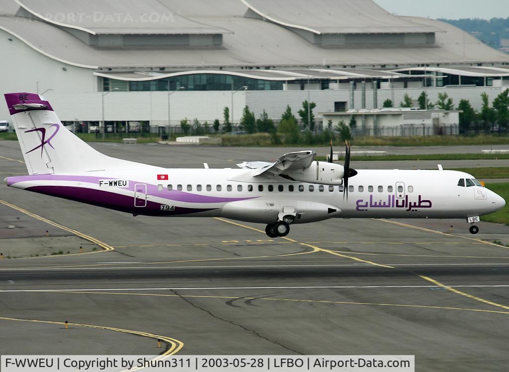 F-WWEU, 2008 ATR 72-212A C/N 794, C/n 794 - To be TS-LBE