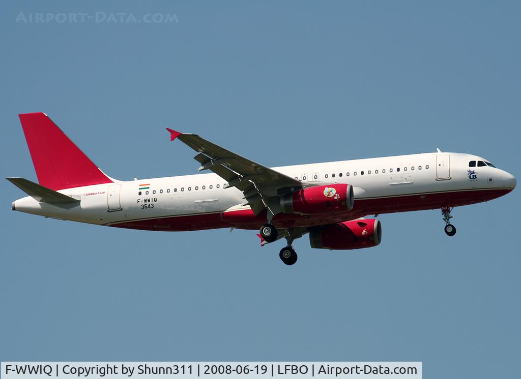 F-WWIQ, 2008 Airbus A320-232 C/N 3543, C/n 3543 - To be VT-DNT but due to financial crisis probably NTU by Kingfisher... Still stored at LFBO yet !