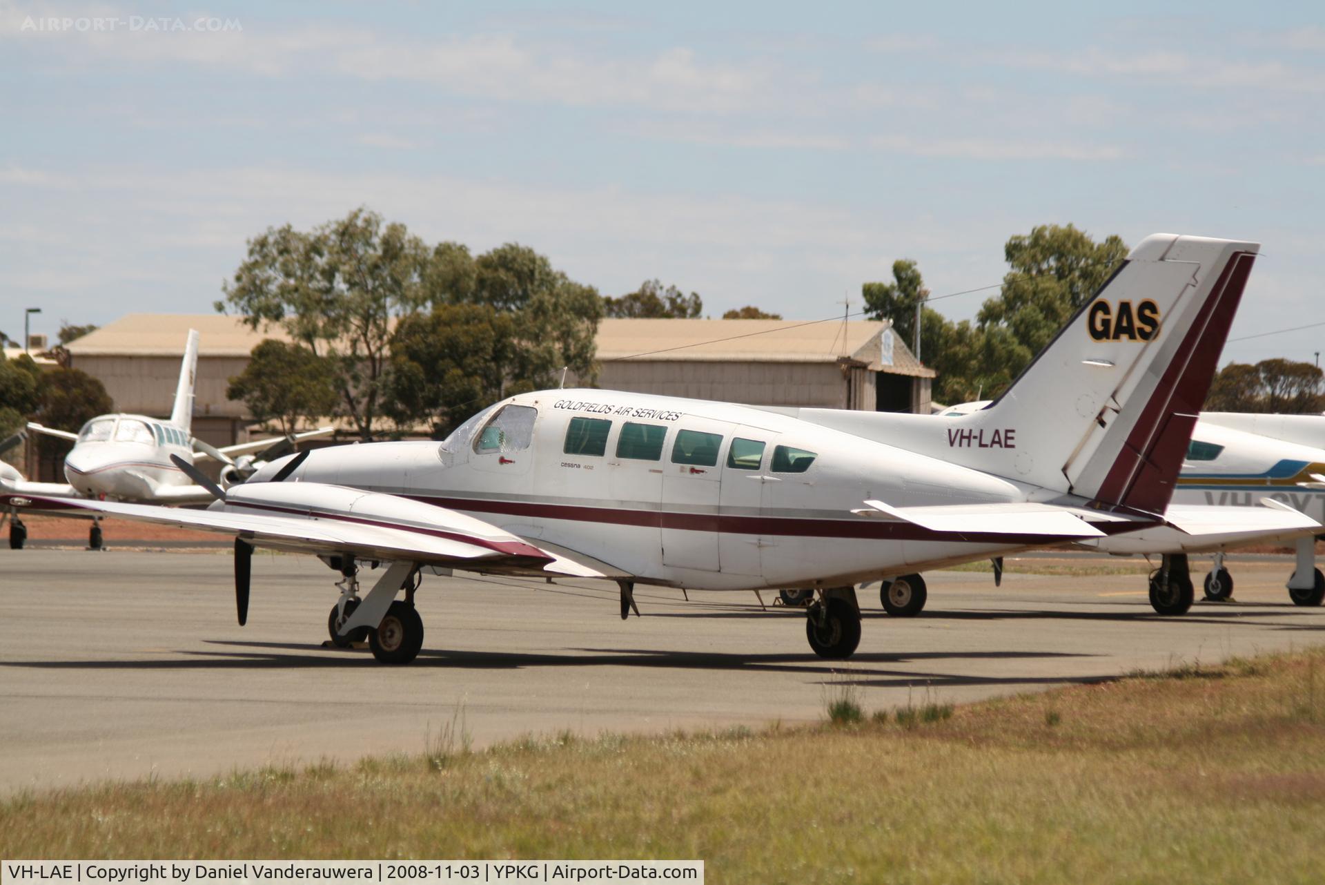 VH-LAE, Cessna 402C C/N 402C0097, Parked on apron
