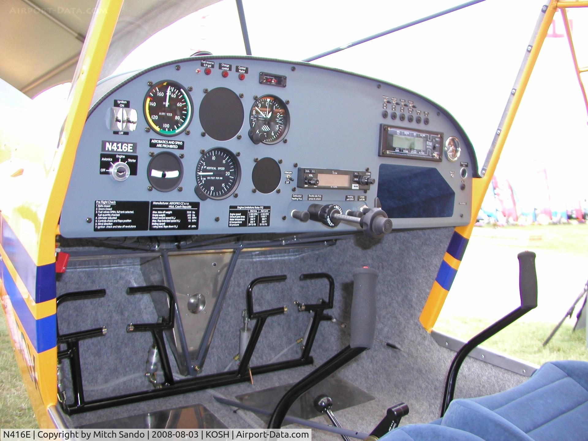 N416E, 2008 Aeropro Eurofox LSA 2K C/N 25908, EAA AirVenture 2008.