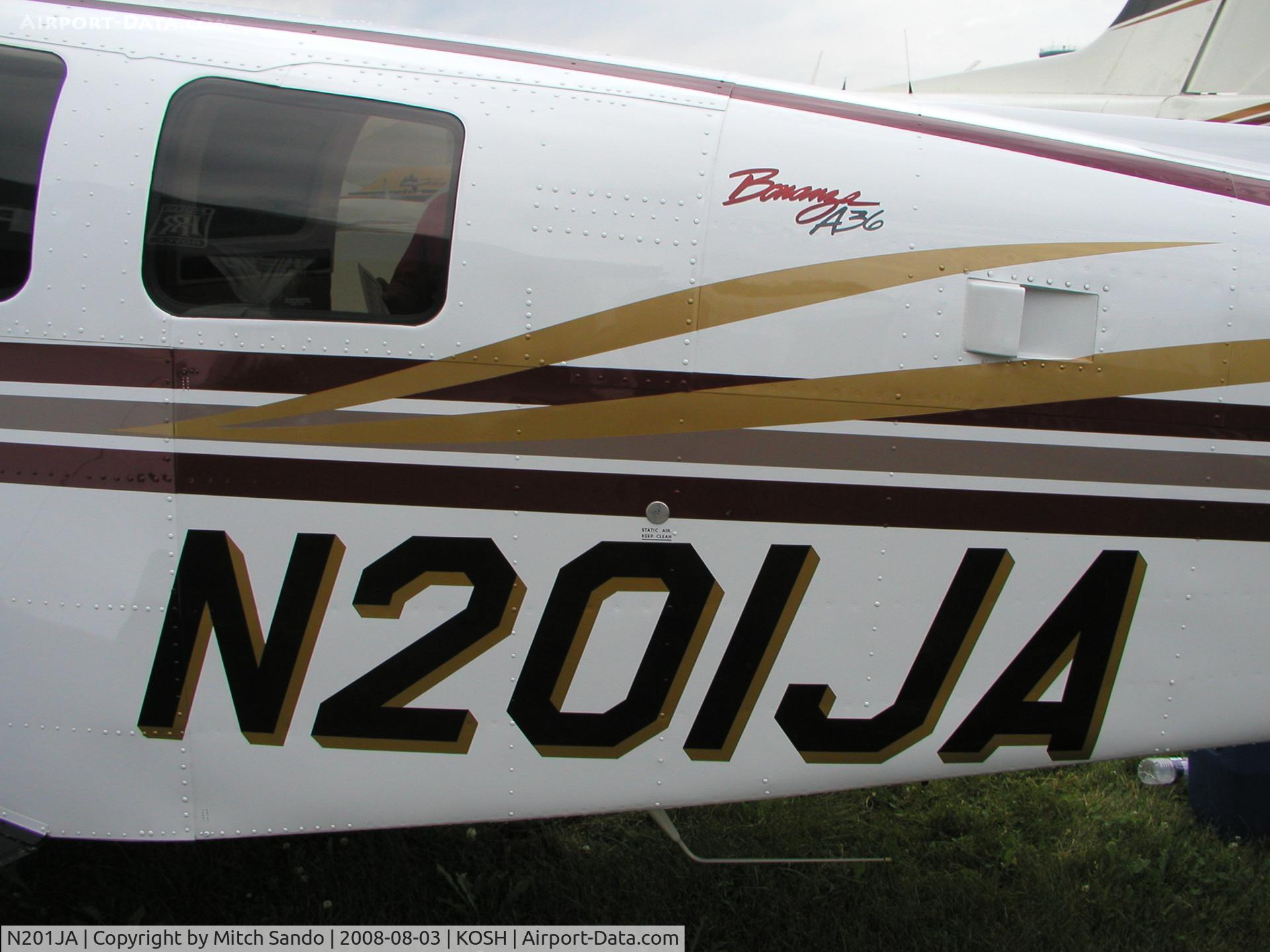 N201JA, Raytheon A36 C/N E-3501, EAA AirVenture 2008.