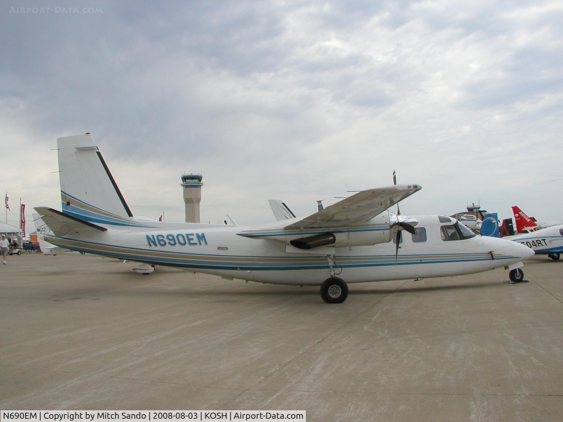 N690EM, 1973 Rockwell 690A Turbo Commander Turbo Commander C/N 11125, EAA AirVenture 2008.