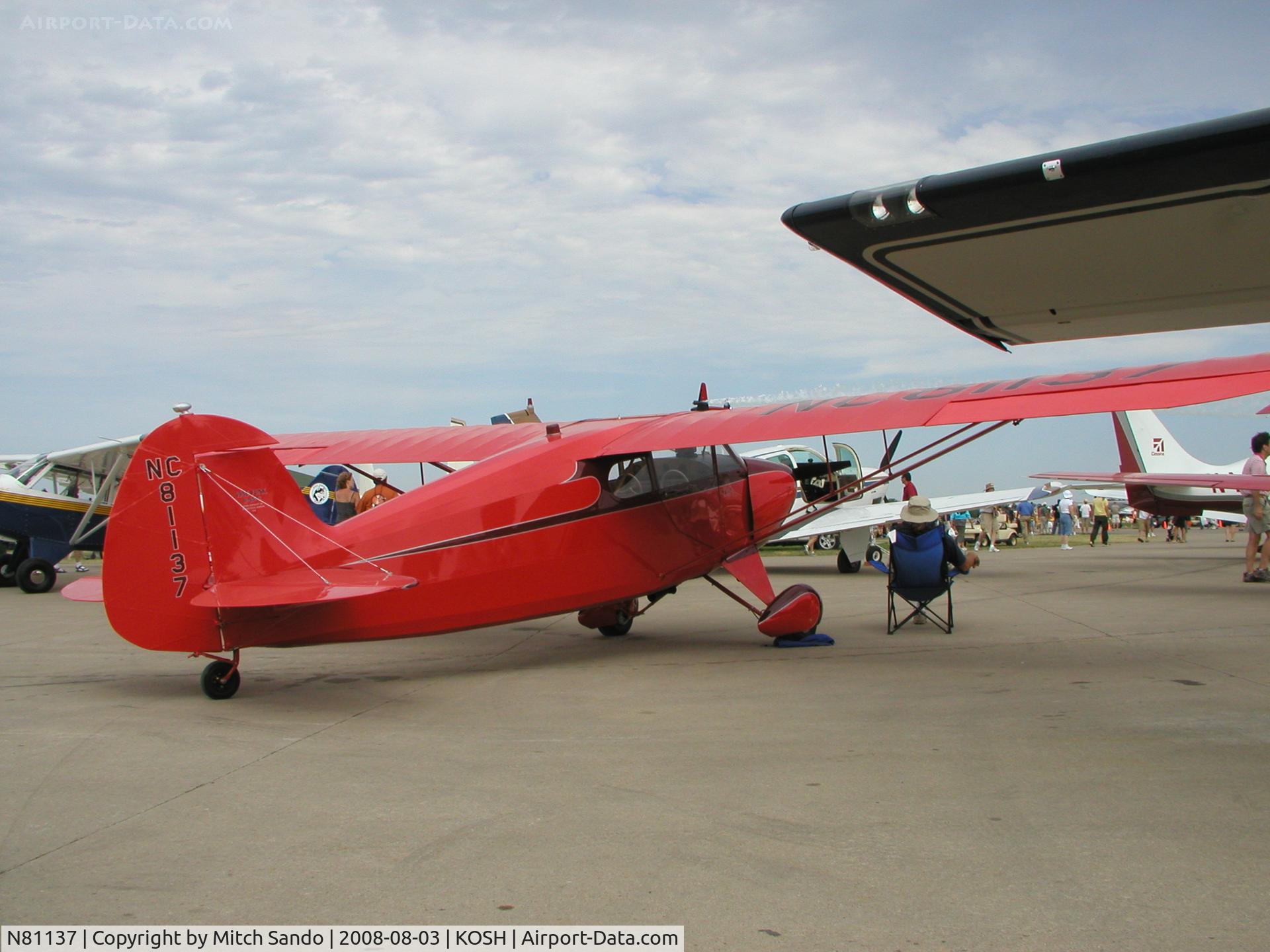 N81137, 1946 McClish Funk B85C C/N 267, EAA AirVenture 2008.