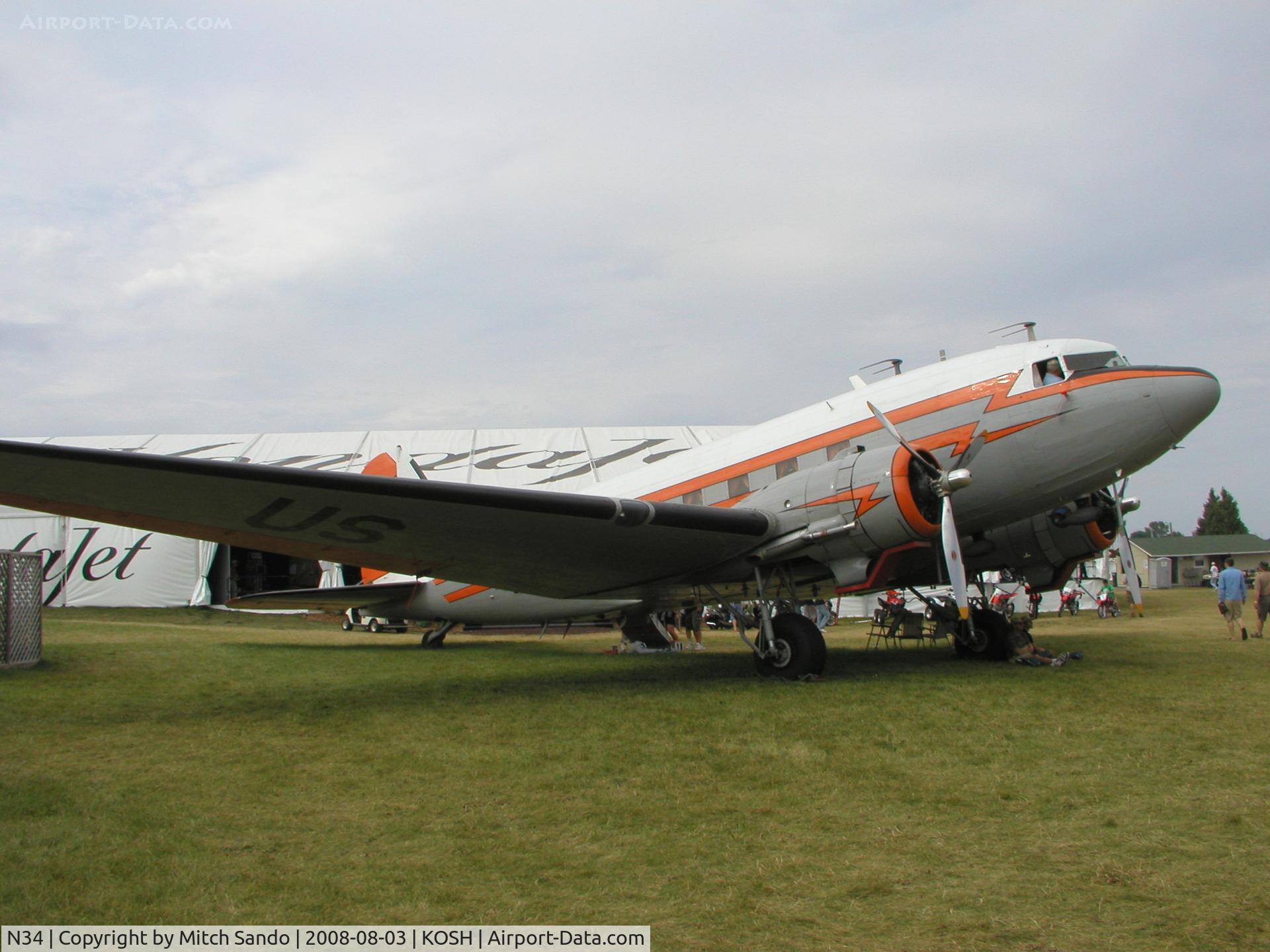N34, 1945 Douglas R4D-7 C/N 33359, EAA AirVenture 2008.