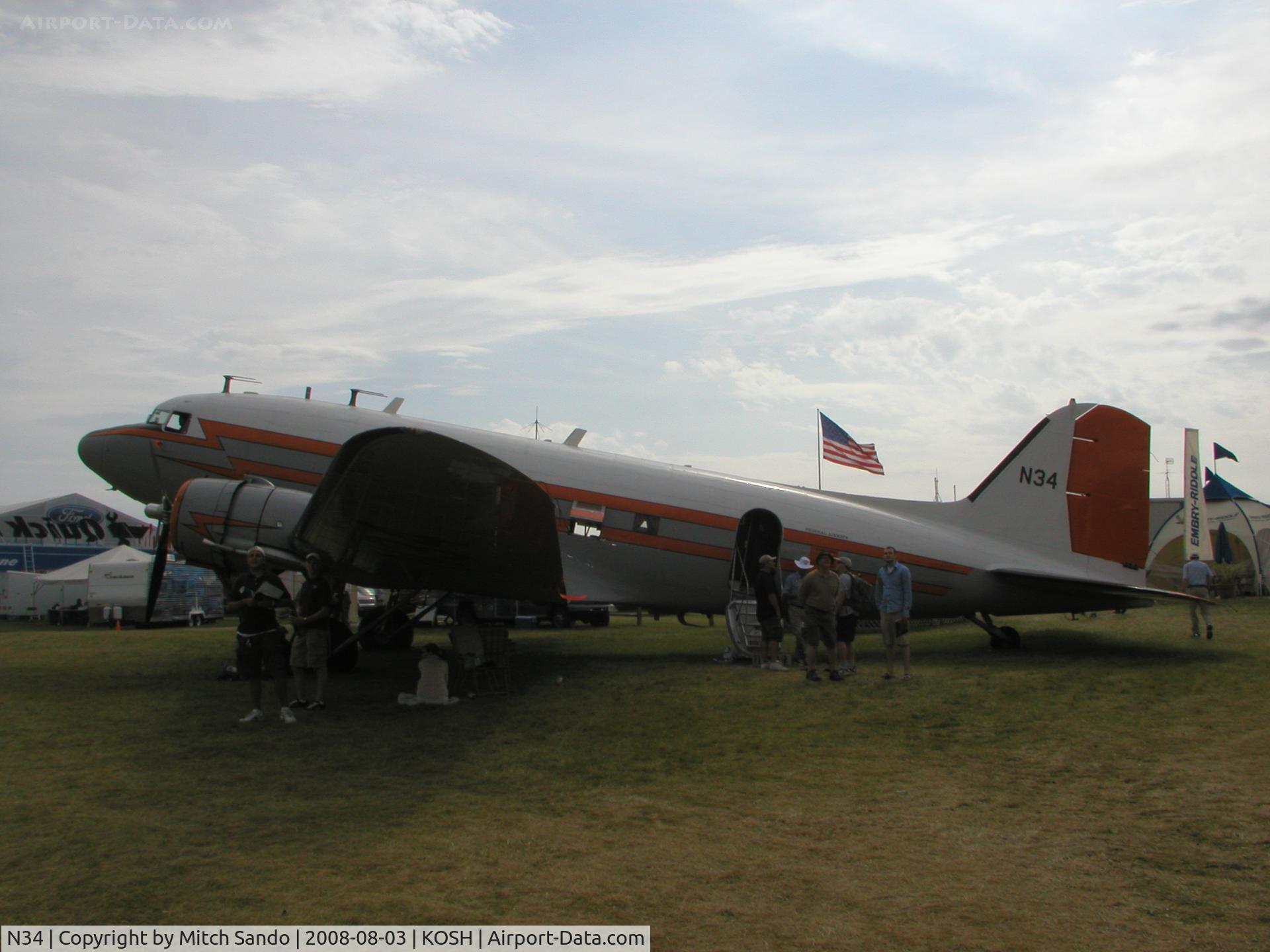 N34, 1945 Douglas R4D-7 C/N 33359, EAA AirVenture 2008.