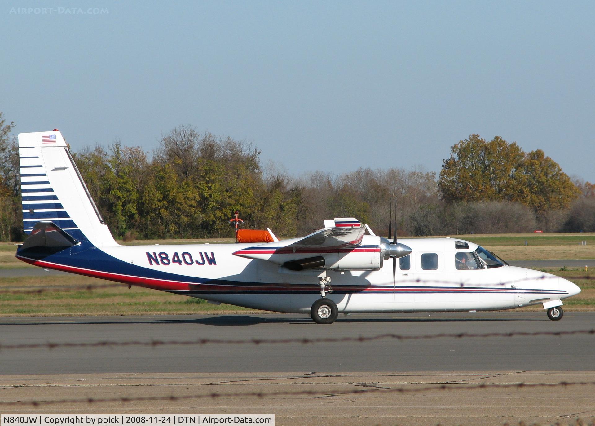 N840JW, 1981 Rockwell International 690C C/N 11658, Parked at Downtown Shreveport.