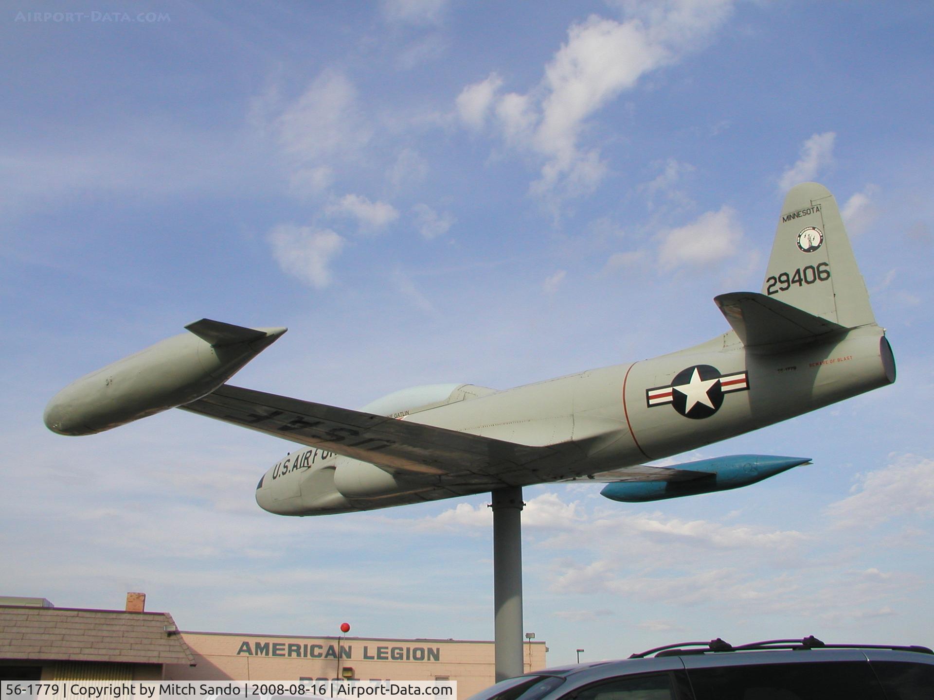 56-1779, 1956 Lockheed T-33A Shooting Star C/N 580-1129, T-33 in the parking lot of Legion Post 71 in Duluth, MN.