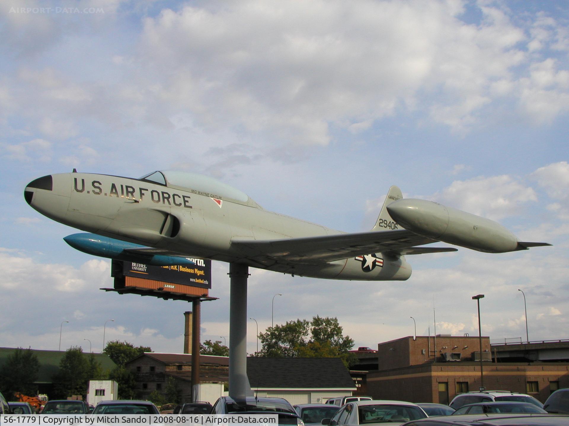 56-1779, 1956 Lockheed T-33A Shooting Star C/N 580-1129, T-33 in the parking lot of Legion Post 71 in Duluth, MN.