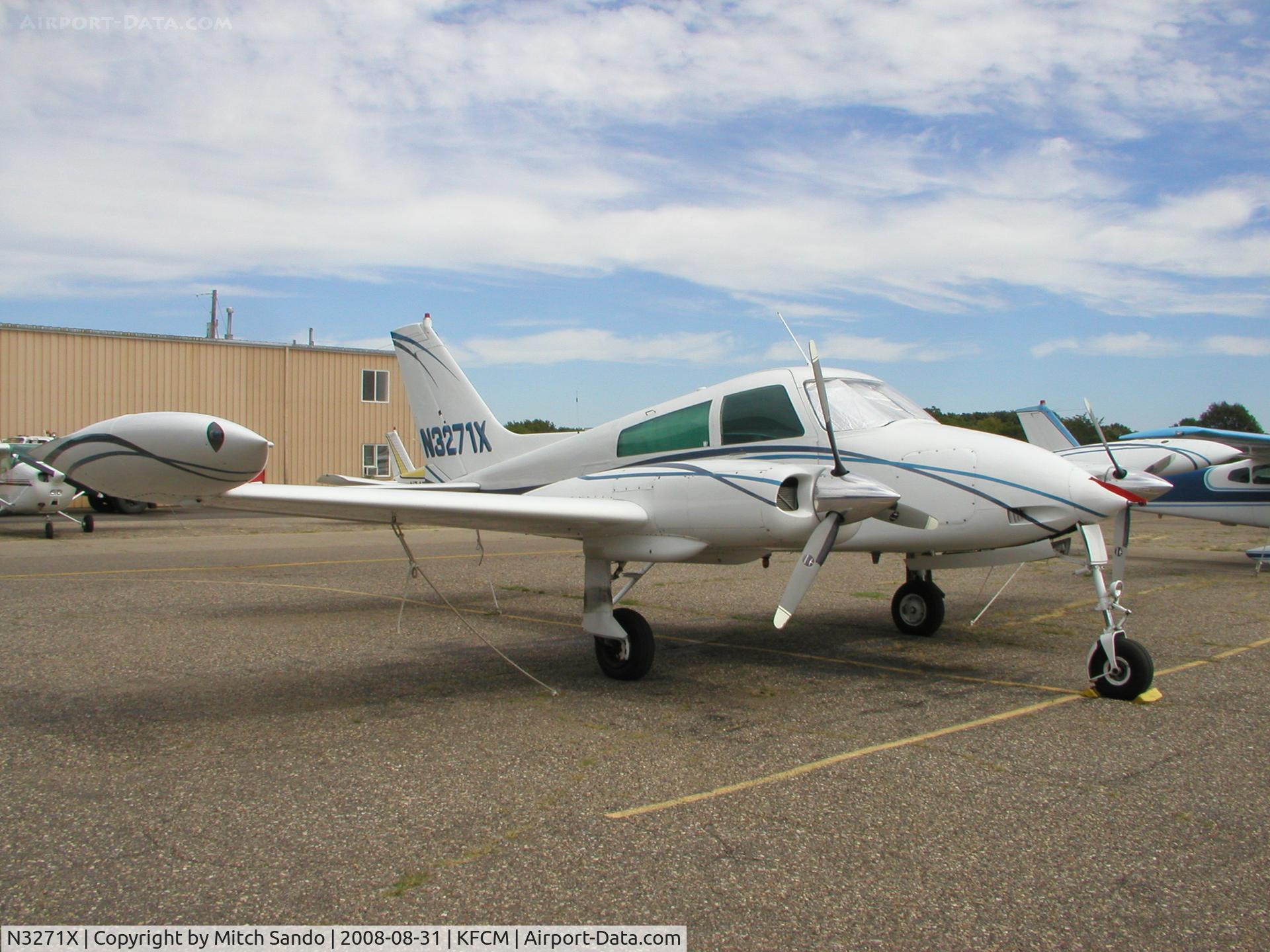 N3271X, 1967 Cessna 310L C/N 310L-0121, Parked on the ramp at Thunderbird.