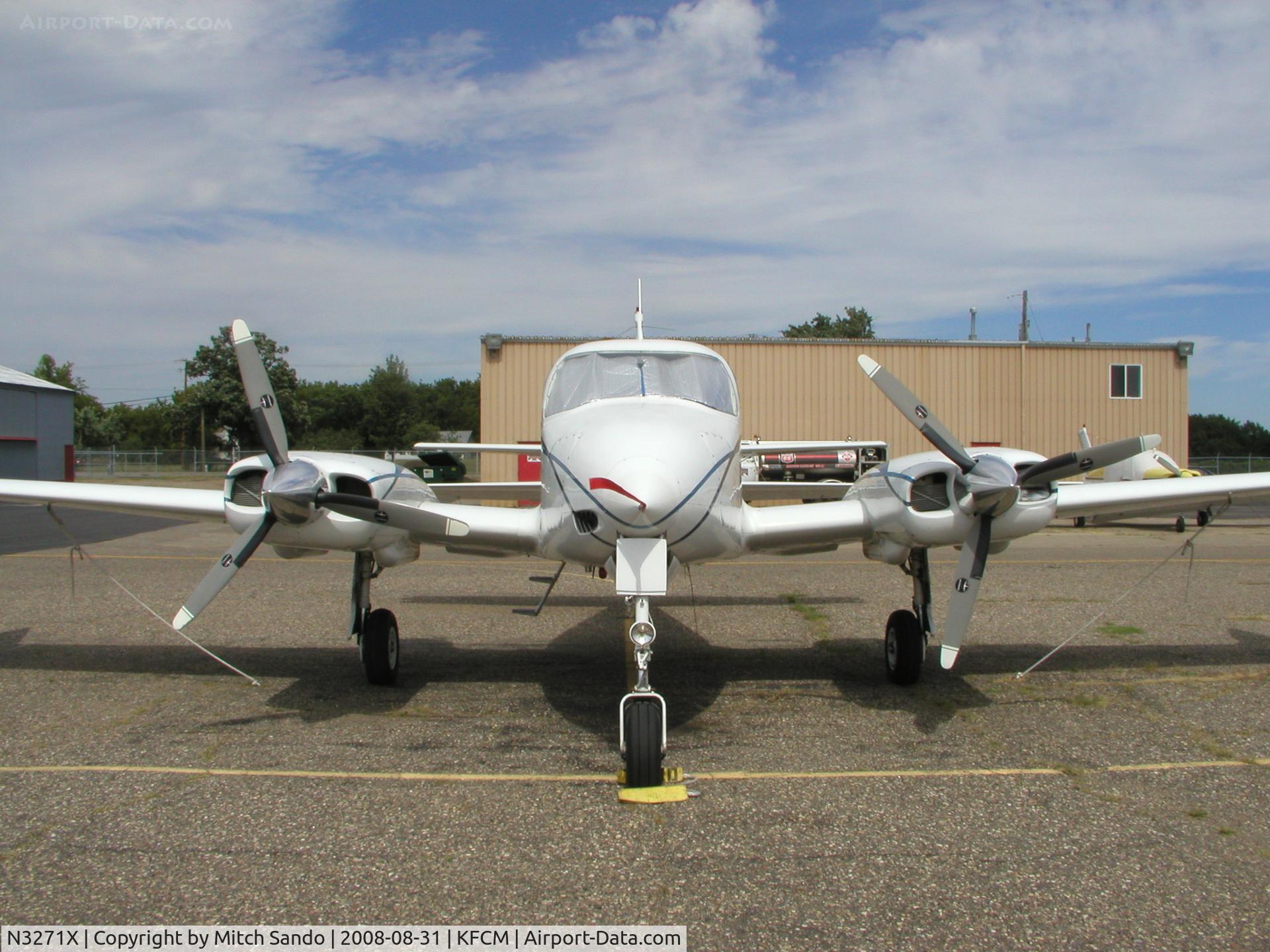 N3271X, 1967 Cessna 310L C/N 310L-0121, Parked on the ramp at Thunderbird.