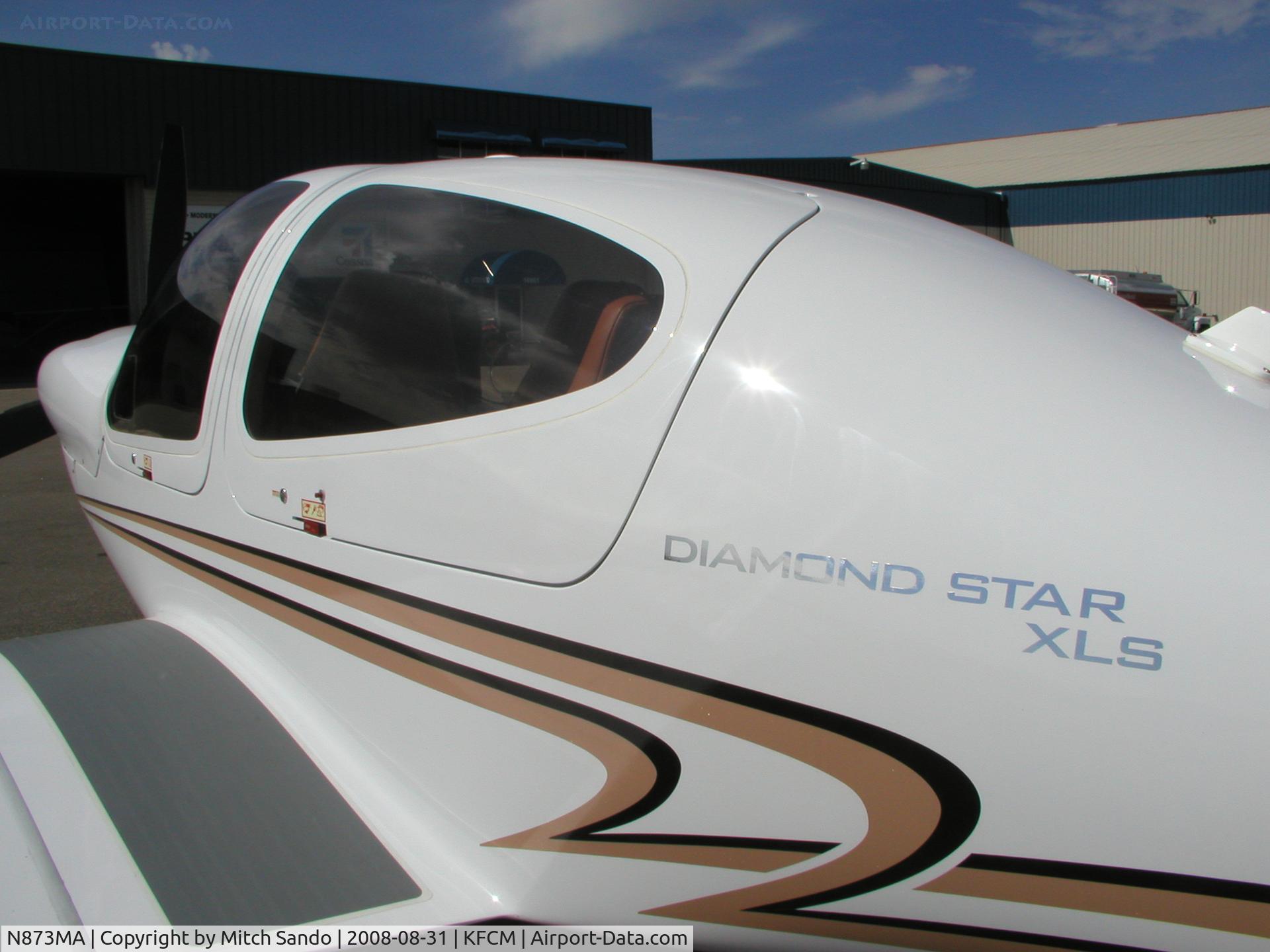 N873MA, 2007 Diamond DA-40 Diamond Star C/N 40.883, Parked on the ramp at ASI Jet Center.