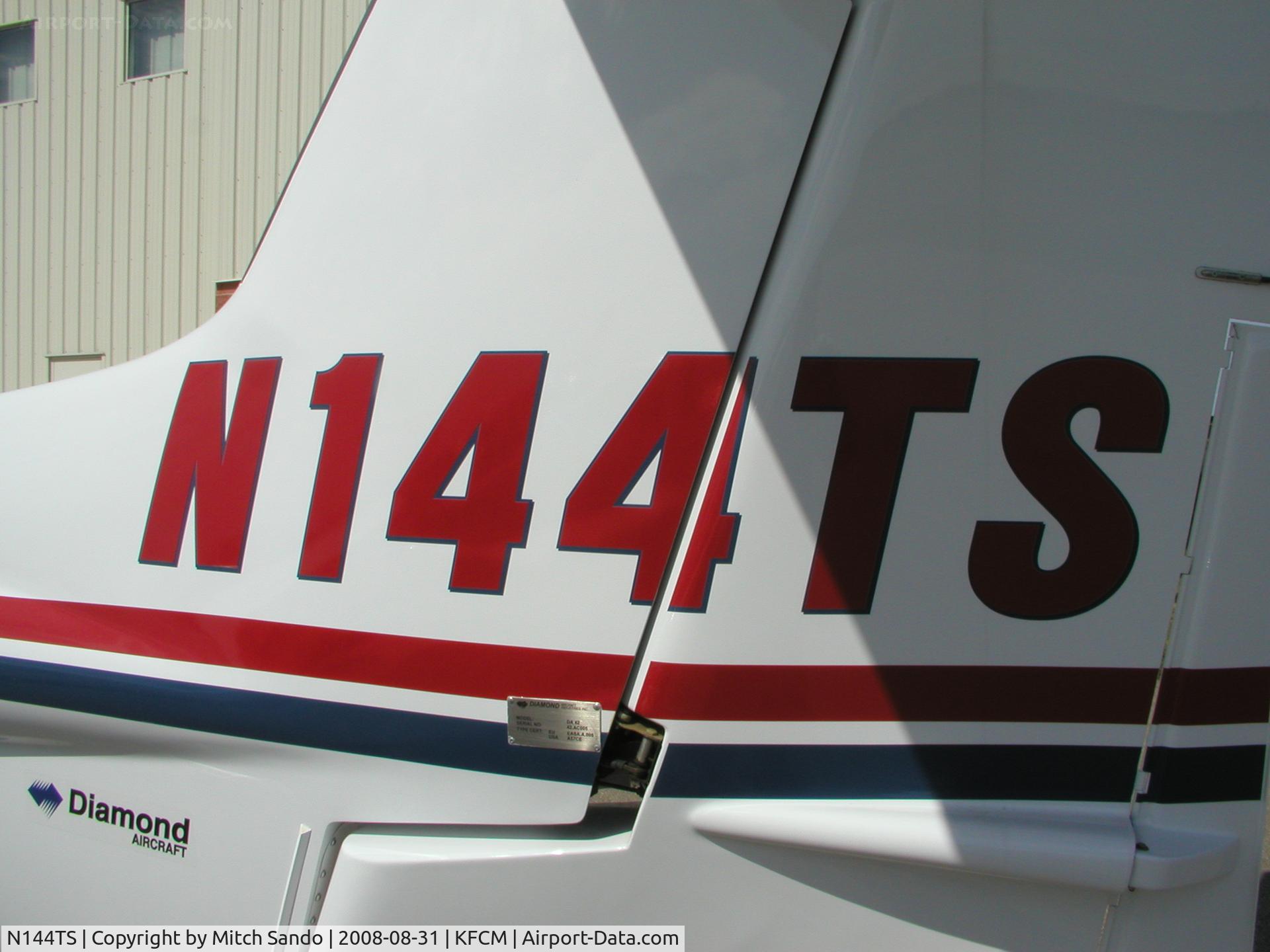 N144TS, 2006 Diamond DA-42 Twin Star C/N 42.AC005, Parked on the ramp at ASI Jet Center.