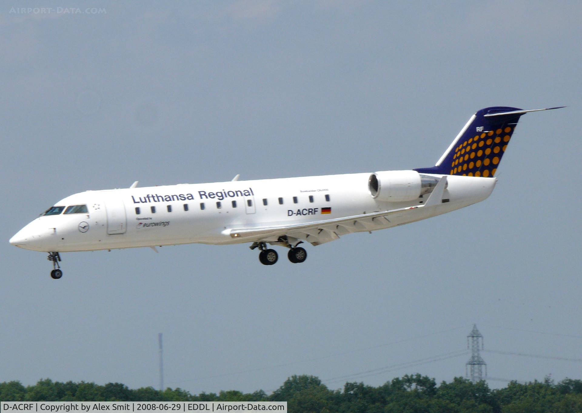 D-ACRF, 2002 Bombardier CRJ-200ER (CL-600-2B19) C/N 7619, Canadair RJ200 D-ACRF Lufthansa Regional
