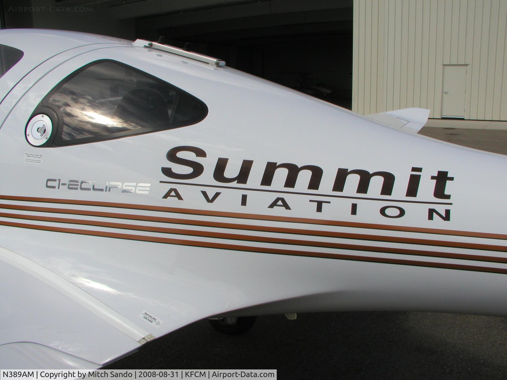N389AM, 2006 Diamond DA-20C-1 Eclipse C/N C0389, Parked on the ramp at ASI Jet Center.