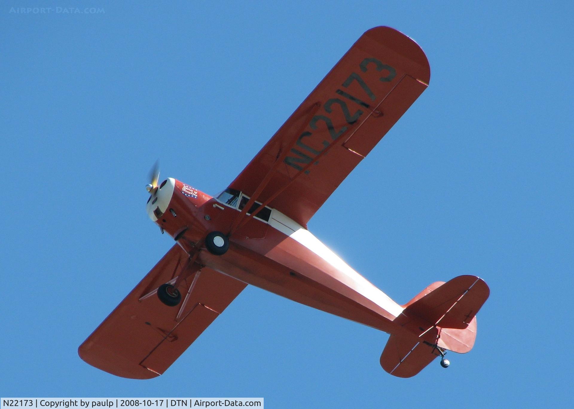 N22173, 1939 Aeronca 65-C C/N C2759, Doing some touch and goes at Downtown Shreveport.