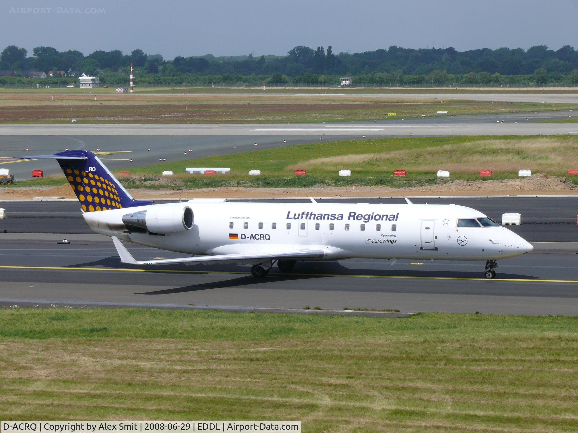 D-ACRQ, 2002 Canadair CRJ-200LR (CL-600-2B19) C/N 7629, Canadair RJ200 D-ACRQ Lufthansa Regional
