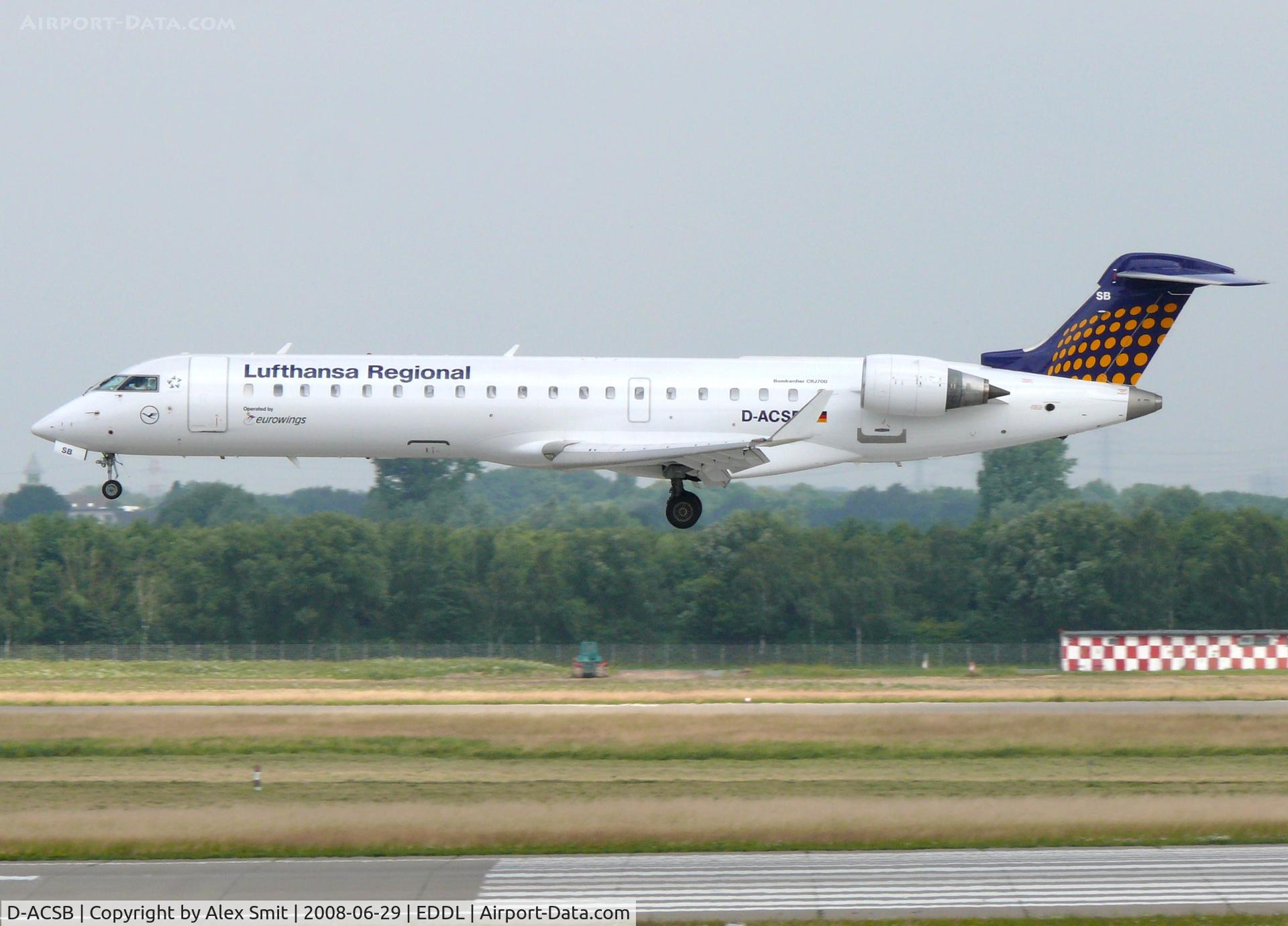 D-ACSB, 2001 Bombardier CRJ-701ER (CL-600-2C10) Regional Jet C/N 10028, Canadair CRJ701ER D-ACSB Lufthansa Regional
