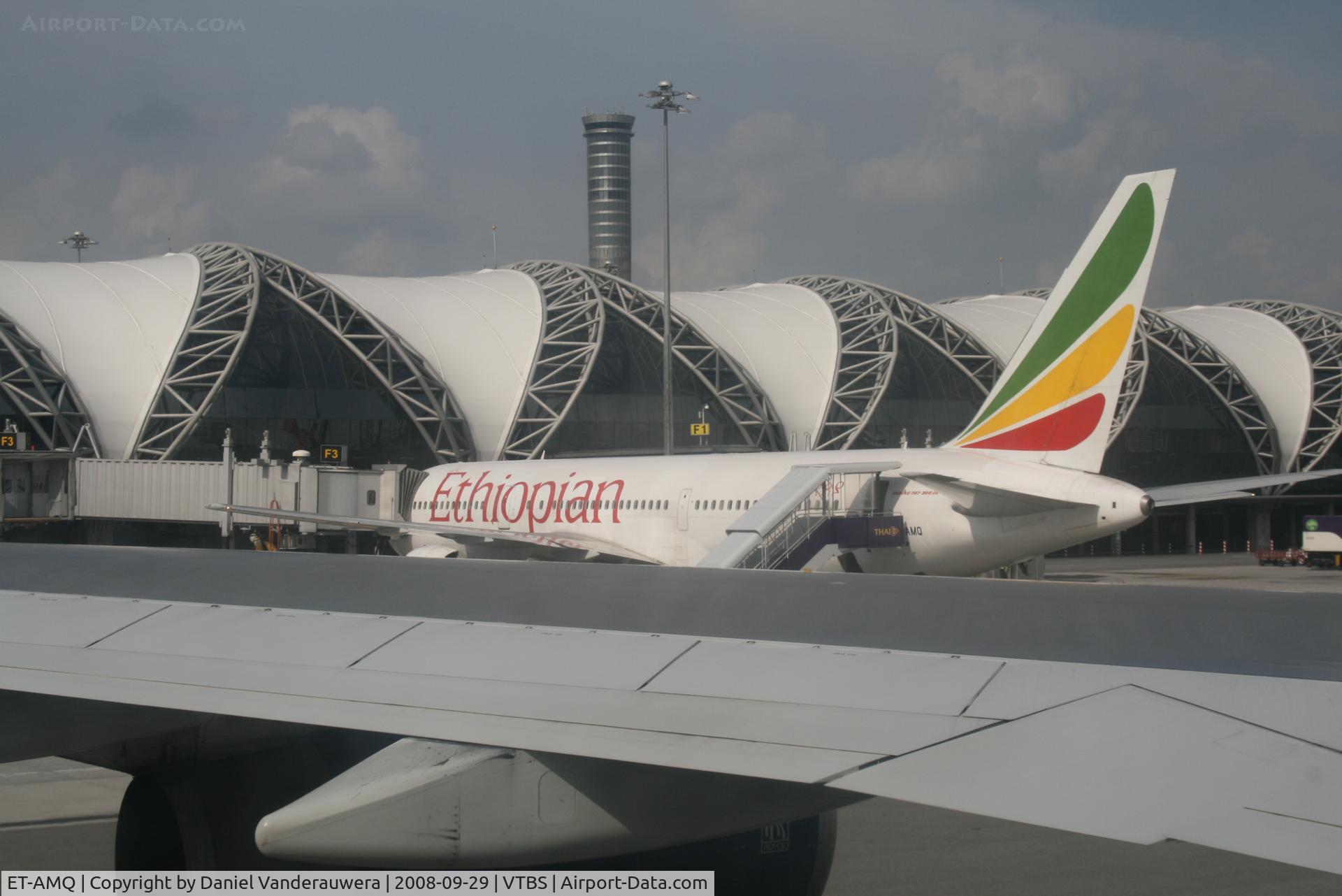ET-AMQ, 1995 Boeing 767-33A/ER C/N 27909, Parked at gate