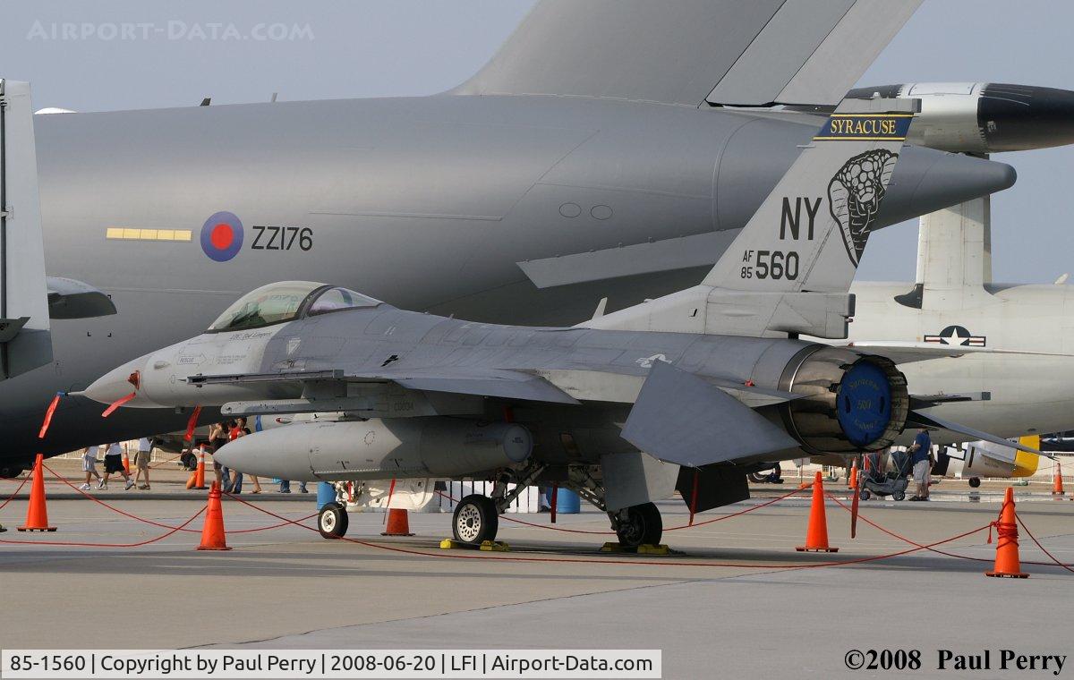 85-1560, 1985 General Dynamics F-16C Fighting Falcon C/N 5C-302, Transient Viper from up the coast